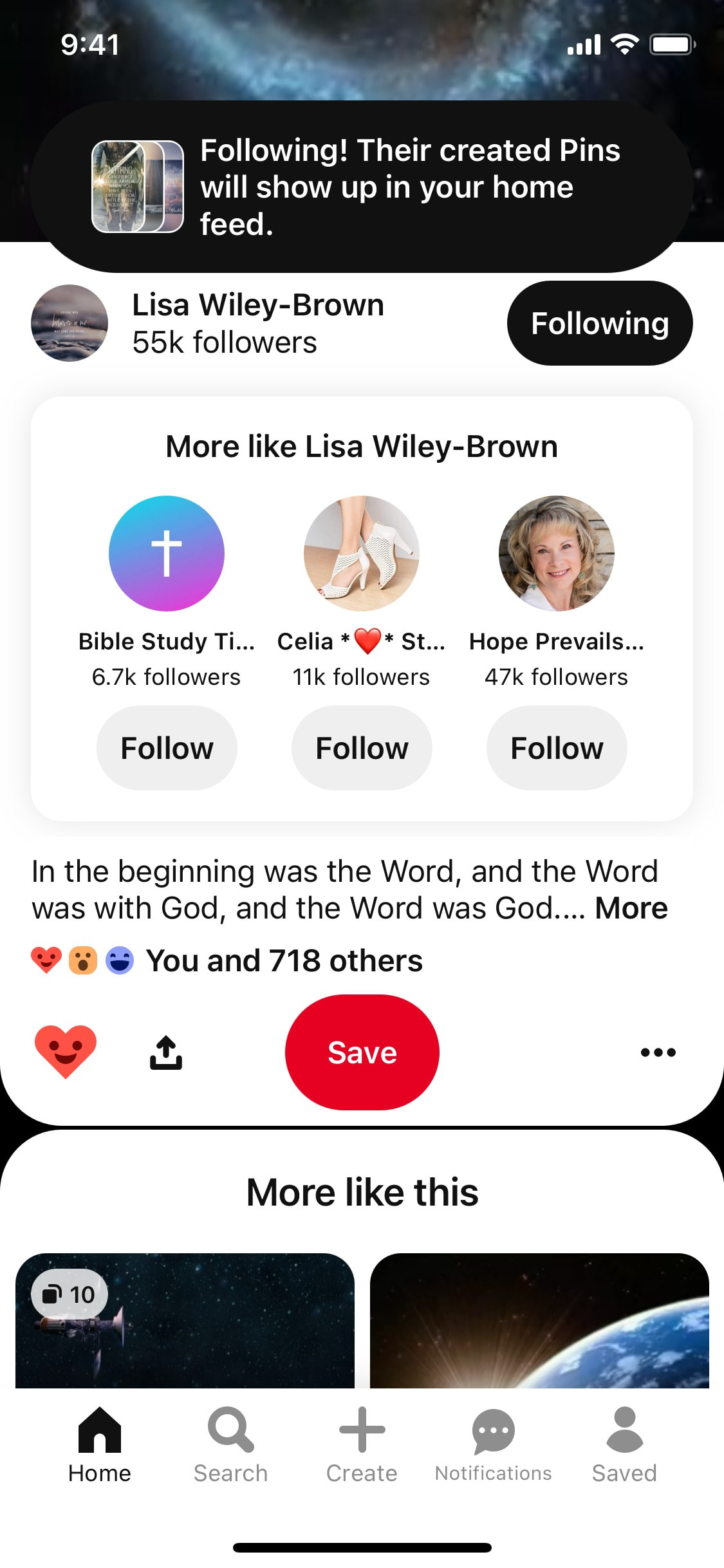 Pinterest iOS screen 448