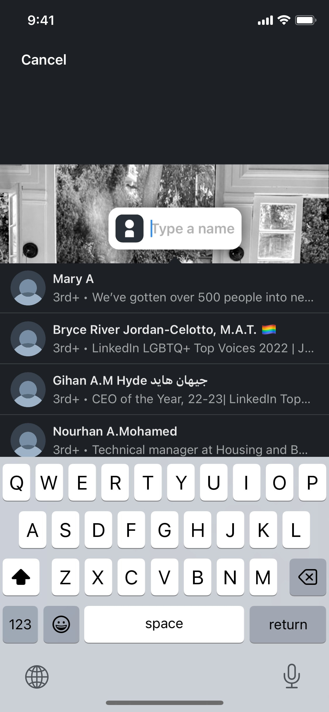 LinkedIn iOS screen 258