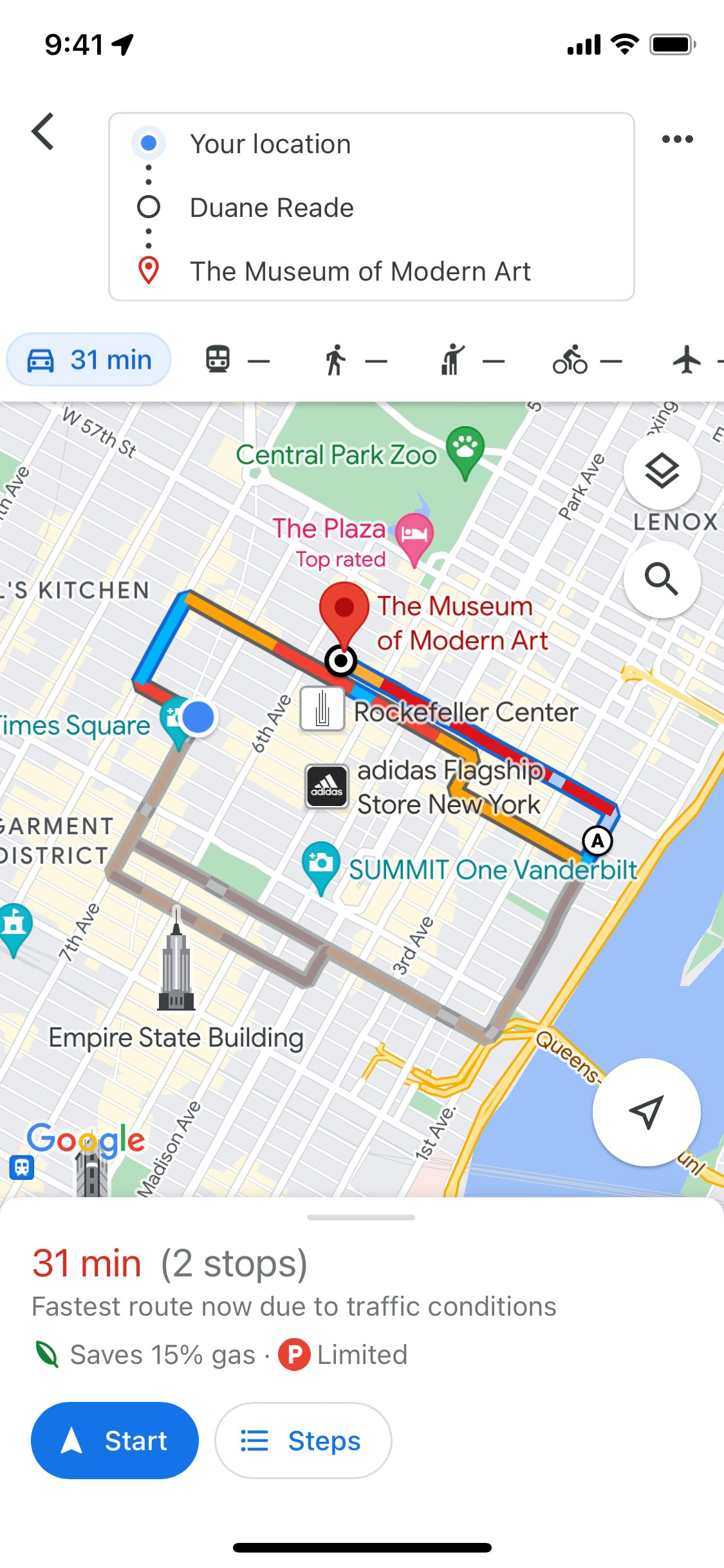 Google Maps iOS screen 683