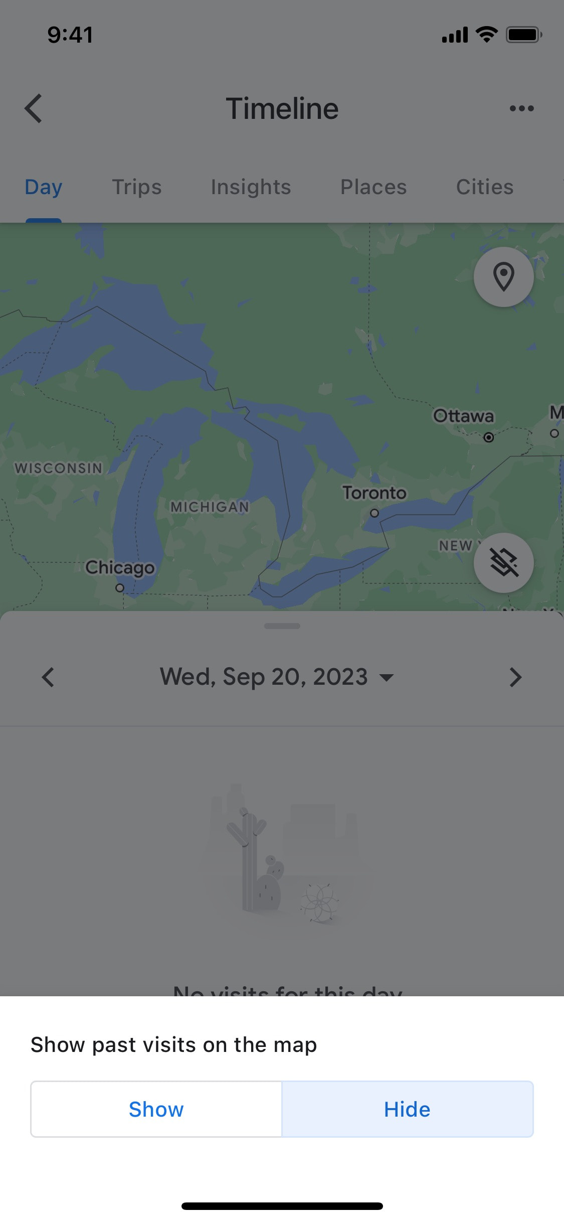 Google Maps iOS screen 205