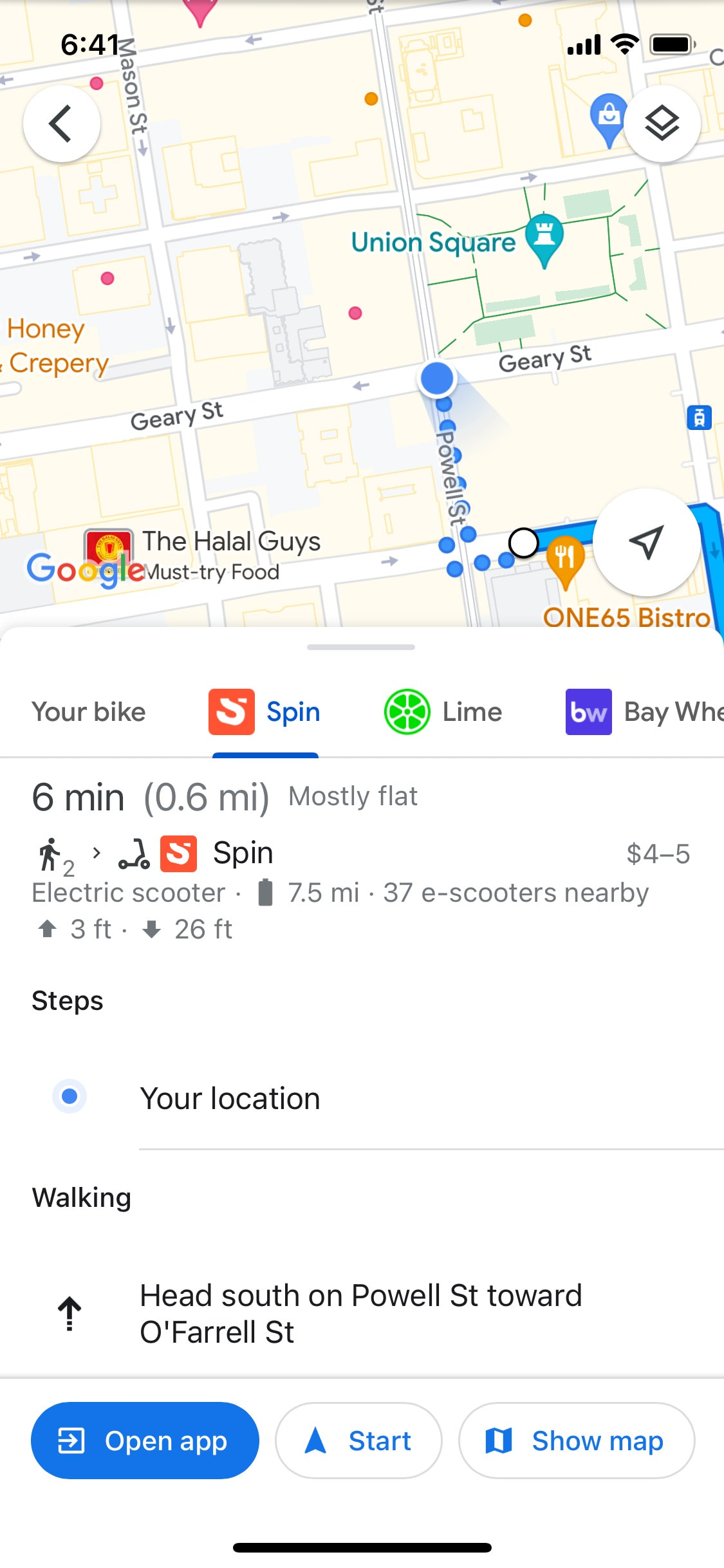 Google Maps iOS screen 458