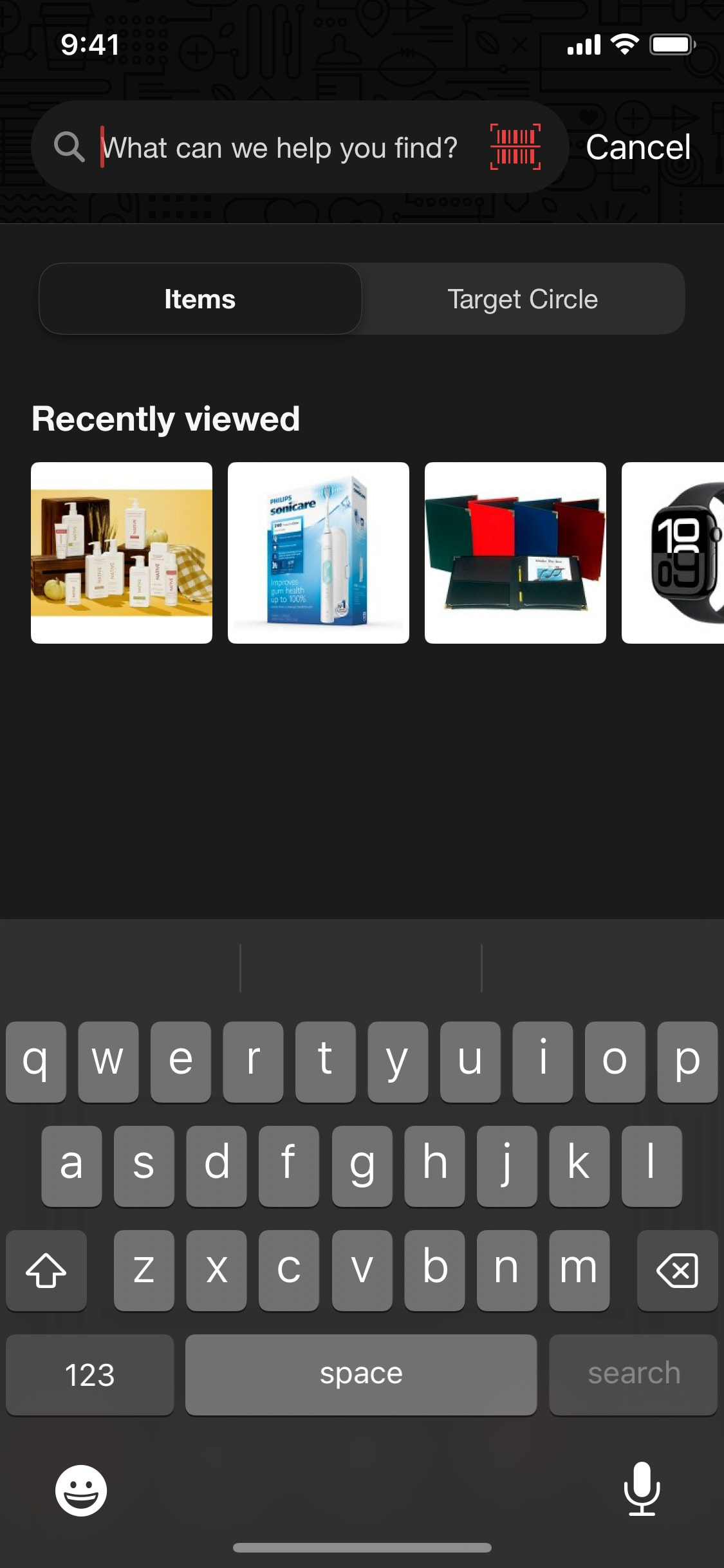 Target iOS screen 669