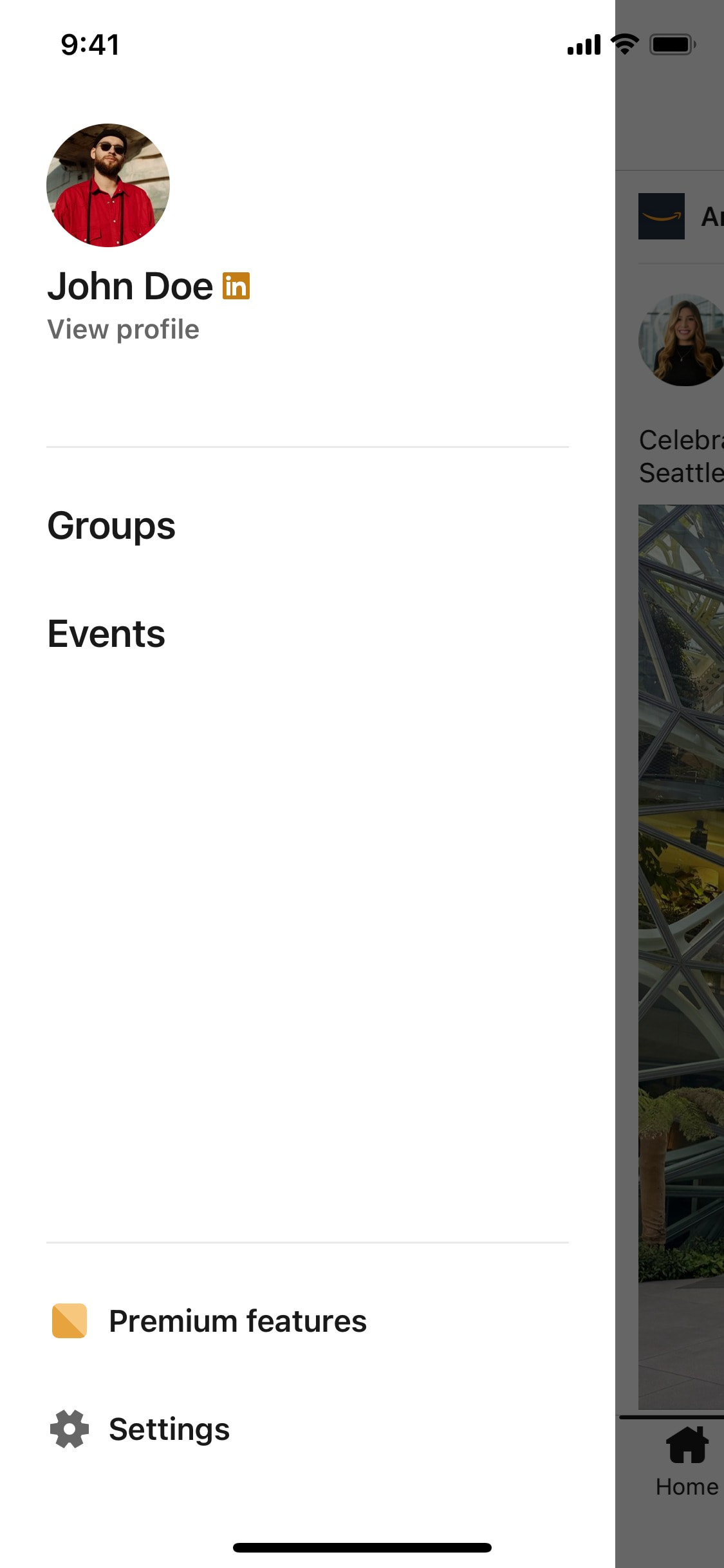 LinkedIn iOS screen 297