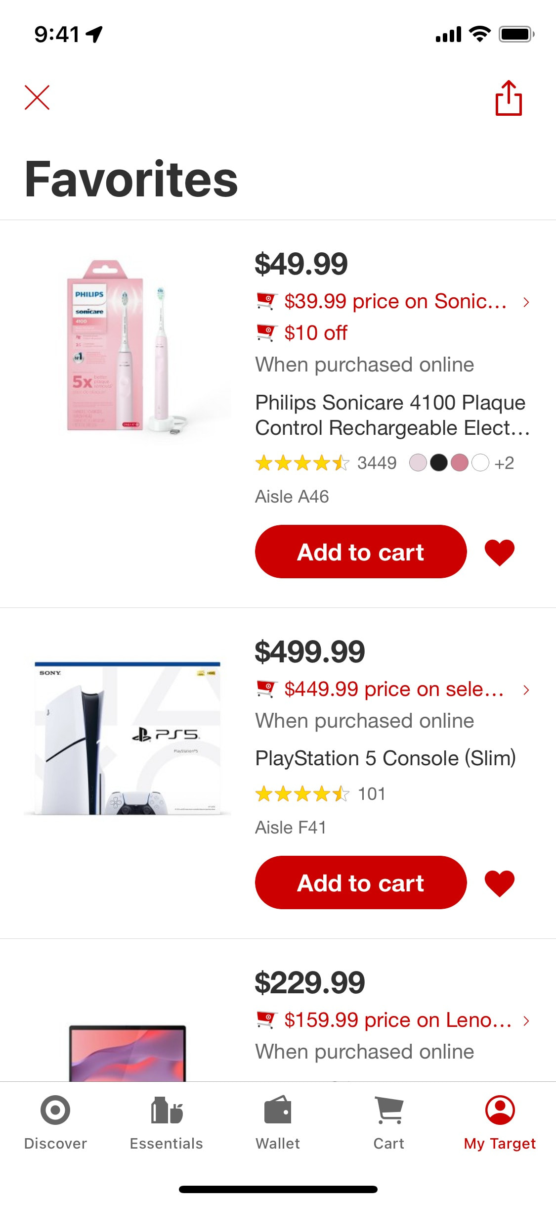 Target iOS screen 131