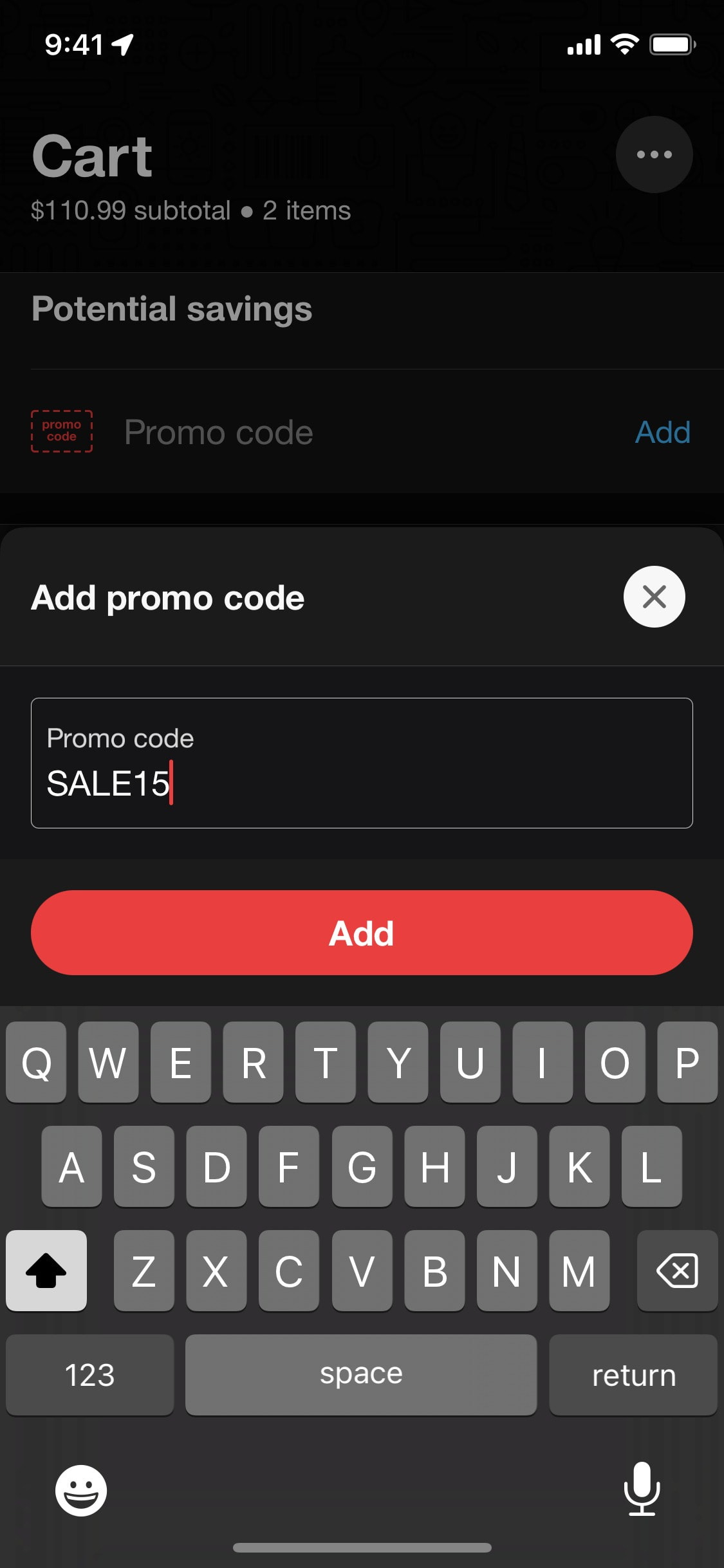 Target iOS screen 467