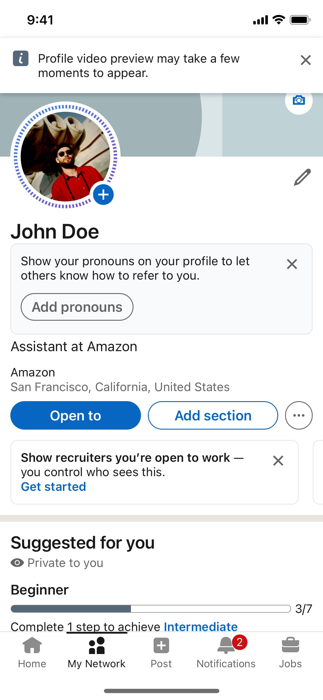 LinkedIn iOS screen 79