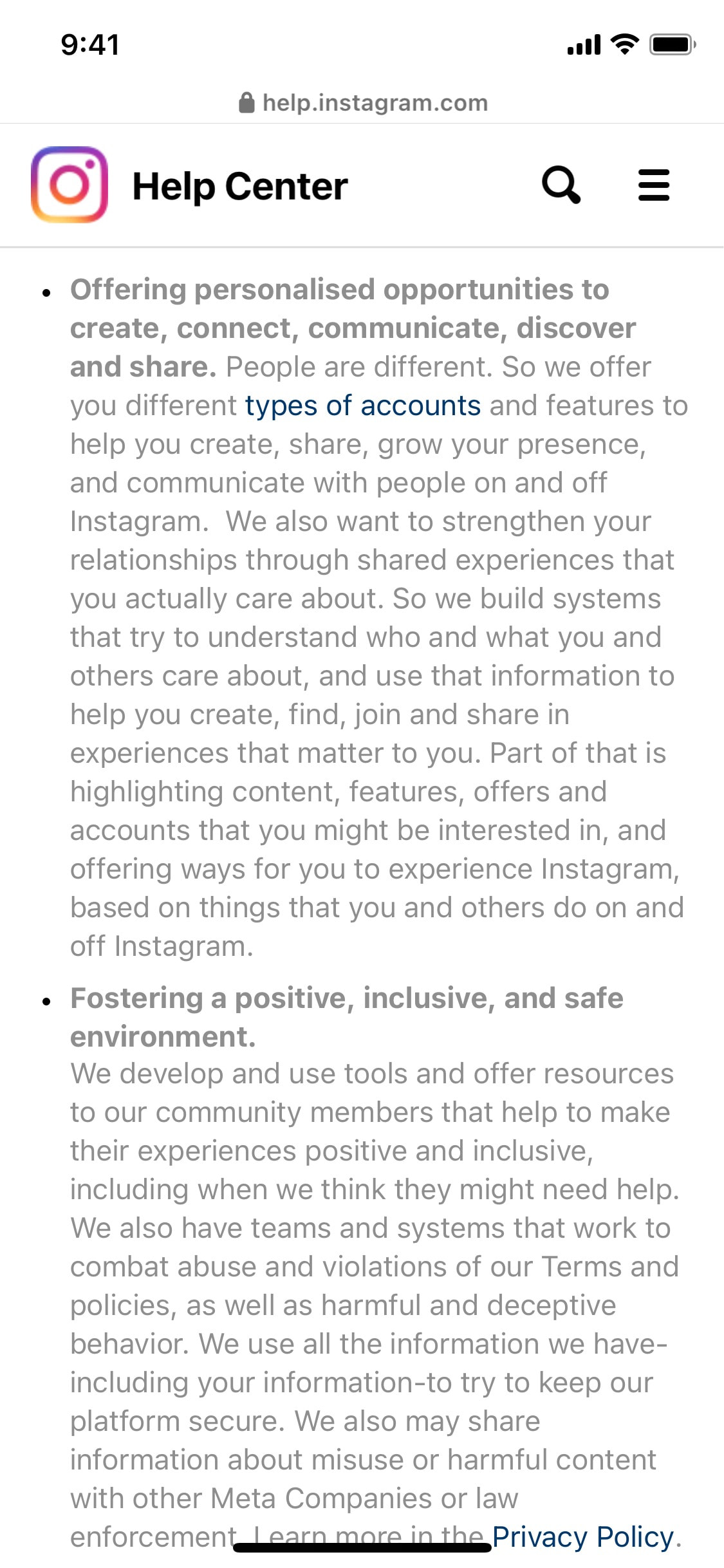 Instagram iOS screen 92