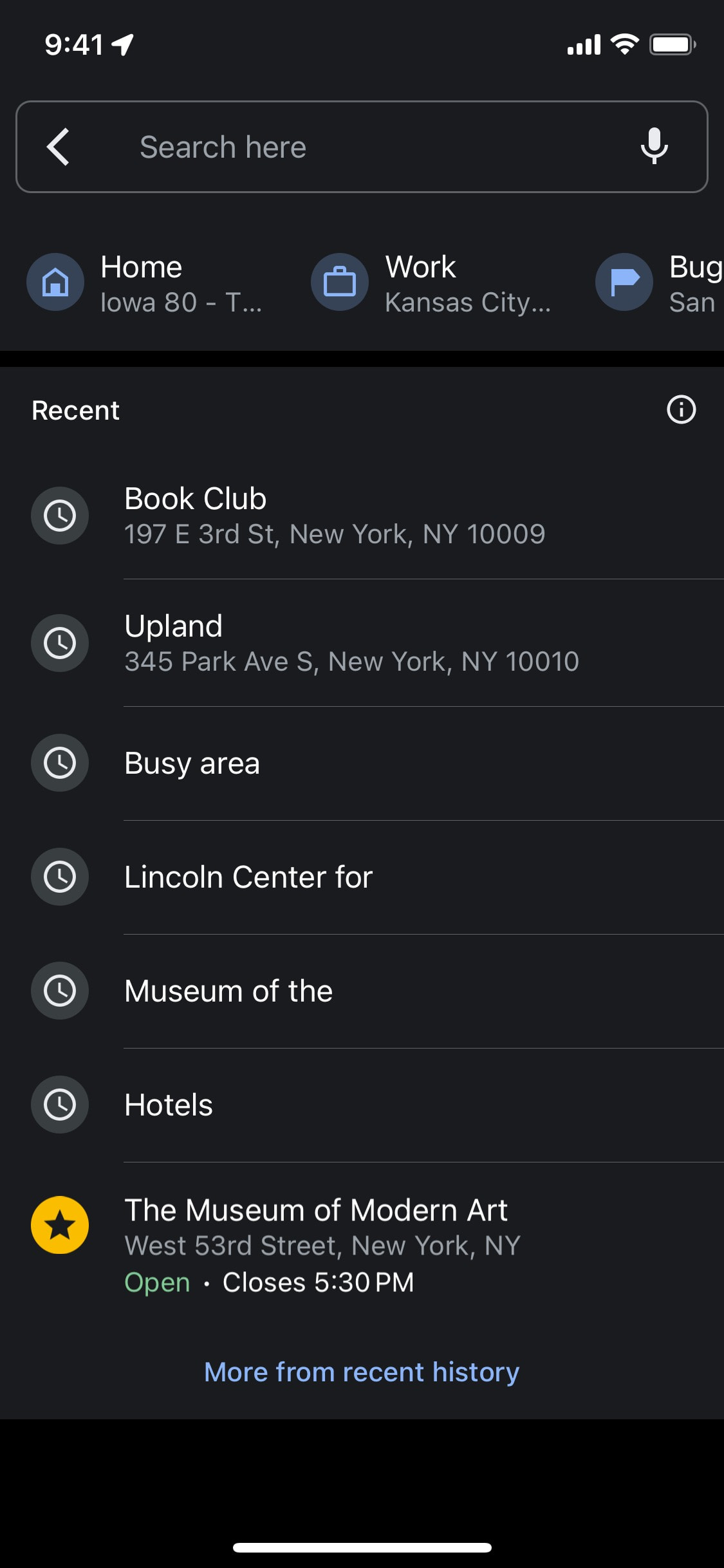 Google Maps iOS screen 394