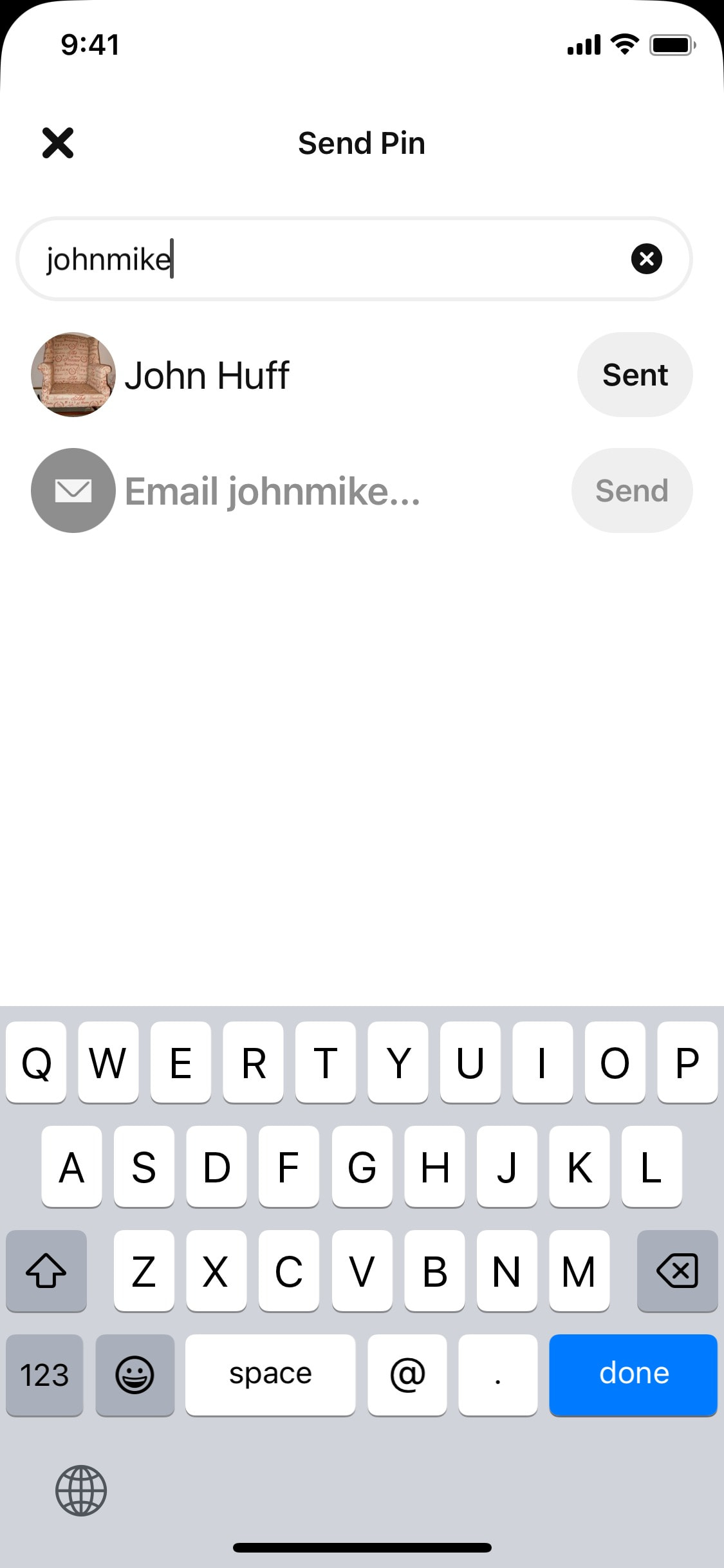 Pinterest iOS screen 136