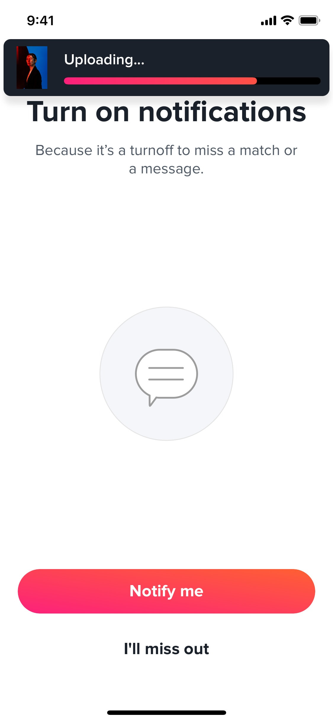 Tinder iOS screen 319