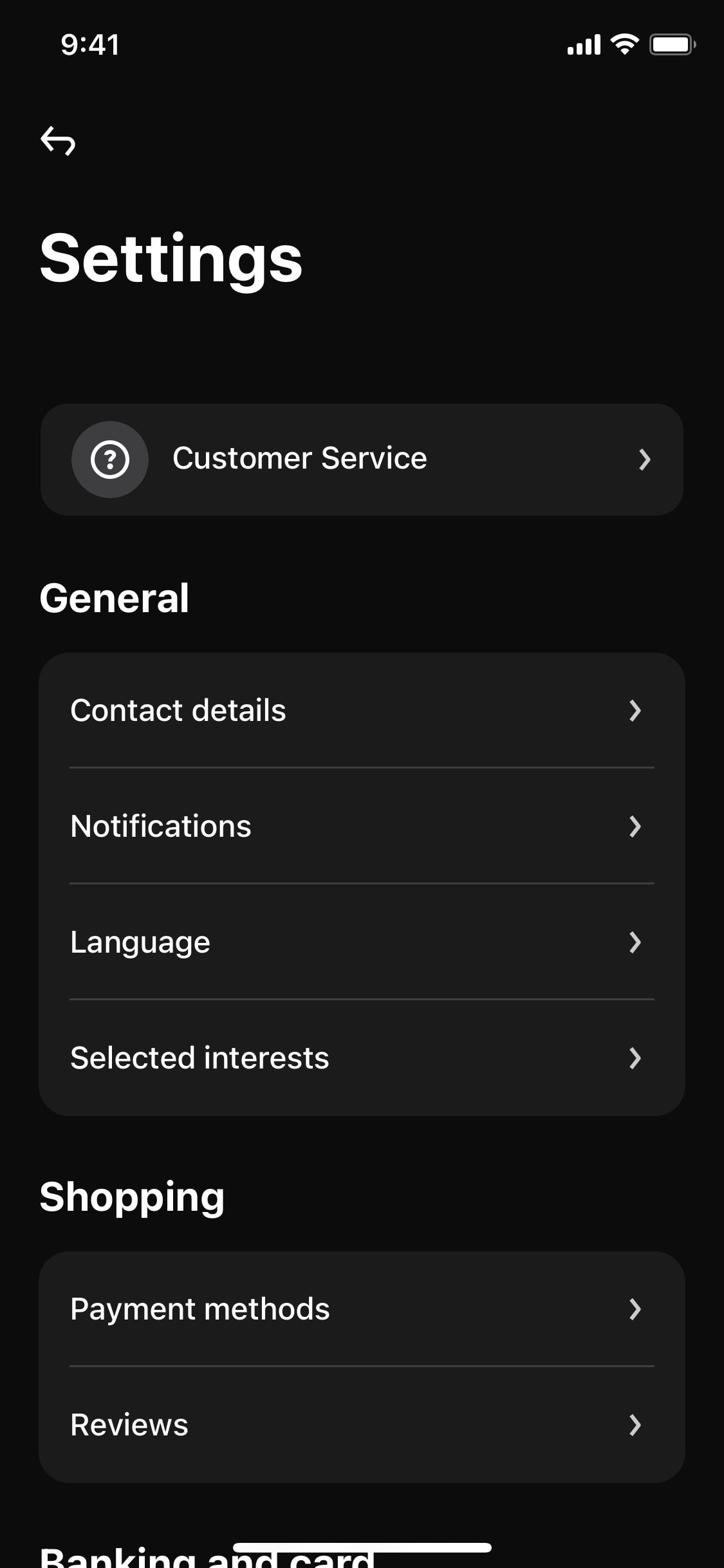 Klarna iOS screen 515