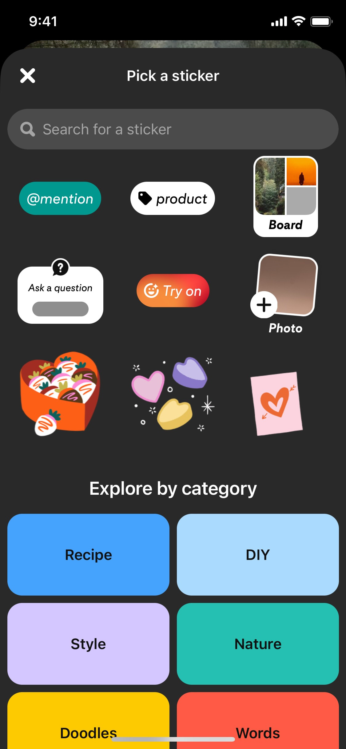 Pinterest iOS screen 366