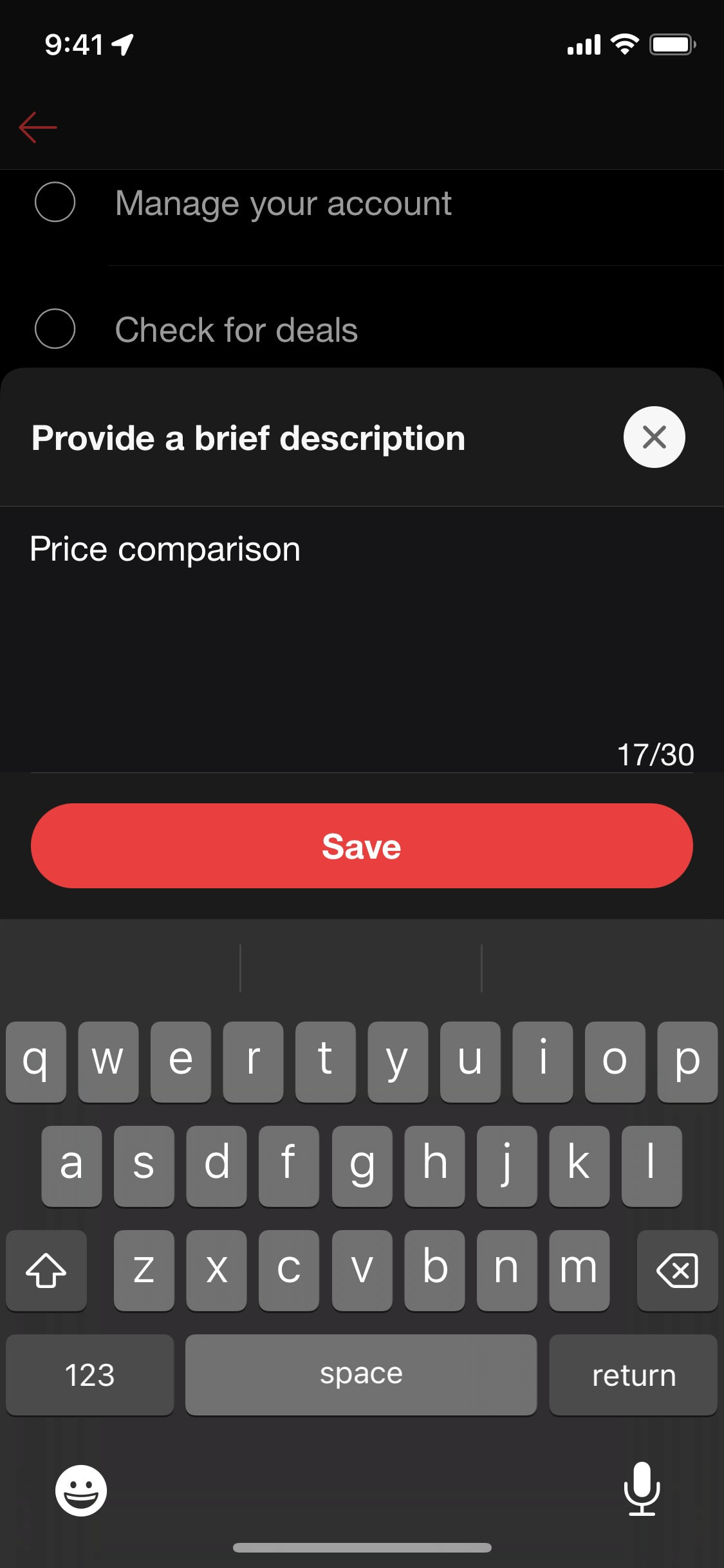 Target iOS screen 513