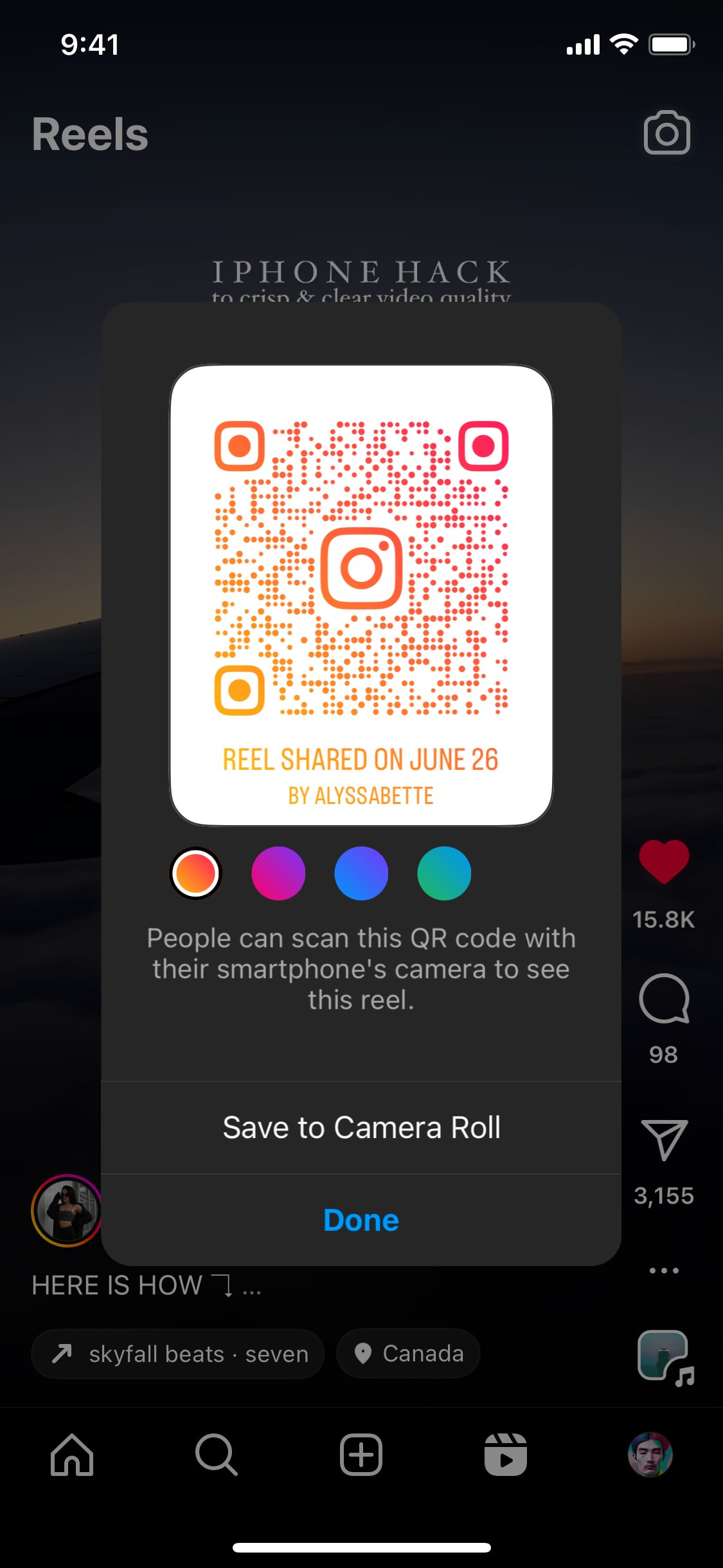 Instagram iOS screen 1005