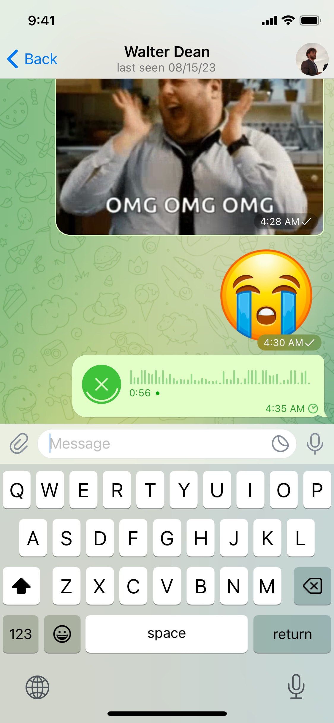 Telegram iOS screen 489