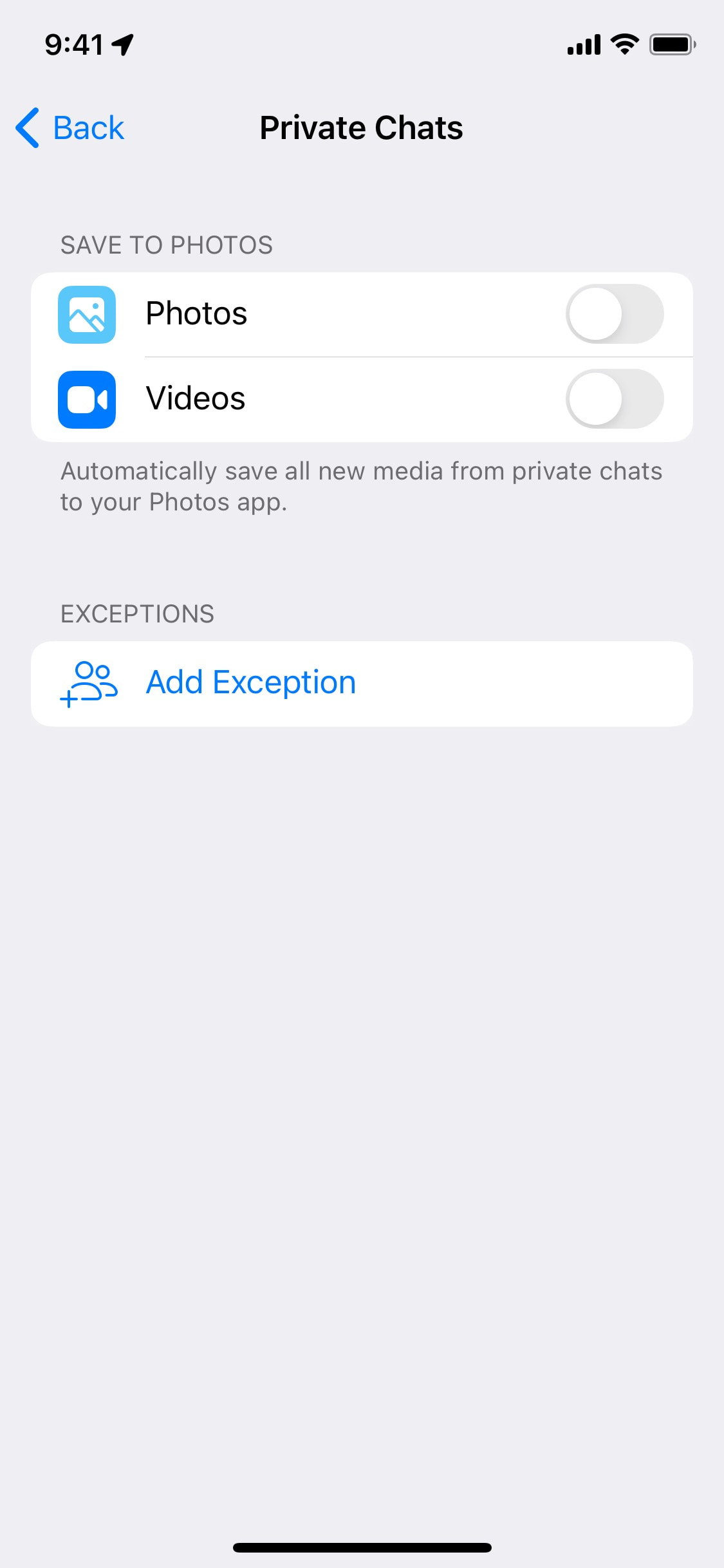 Telegram iOS screen 681