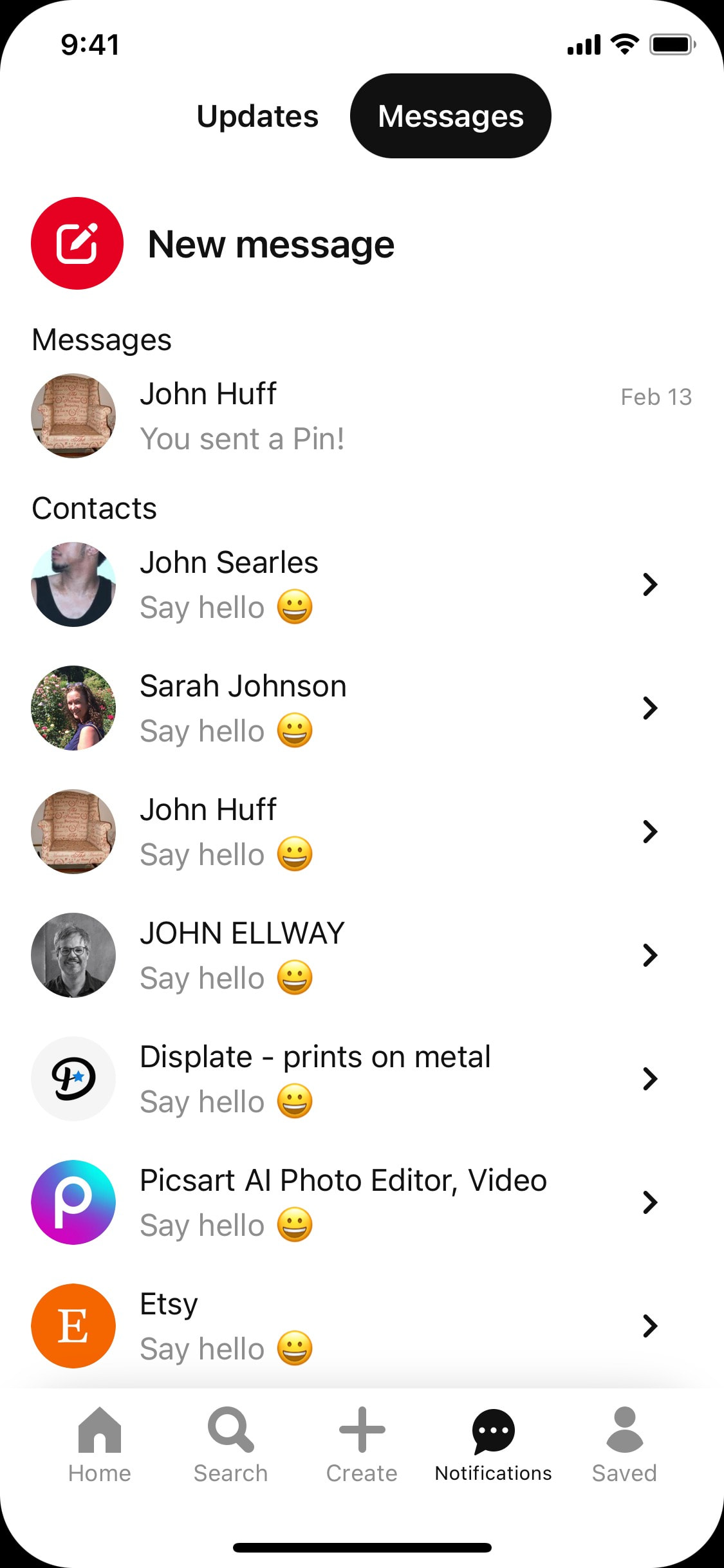 Pinterest iOS screen 290