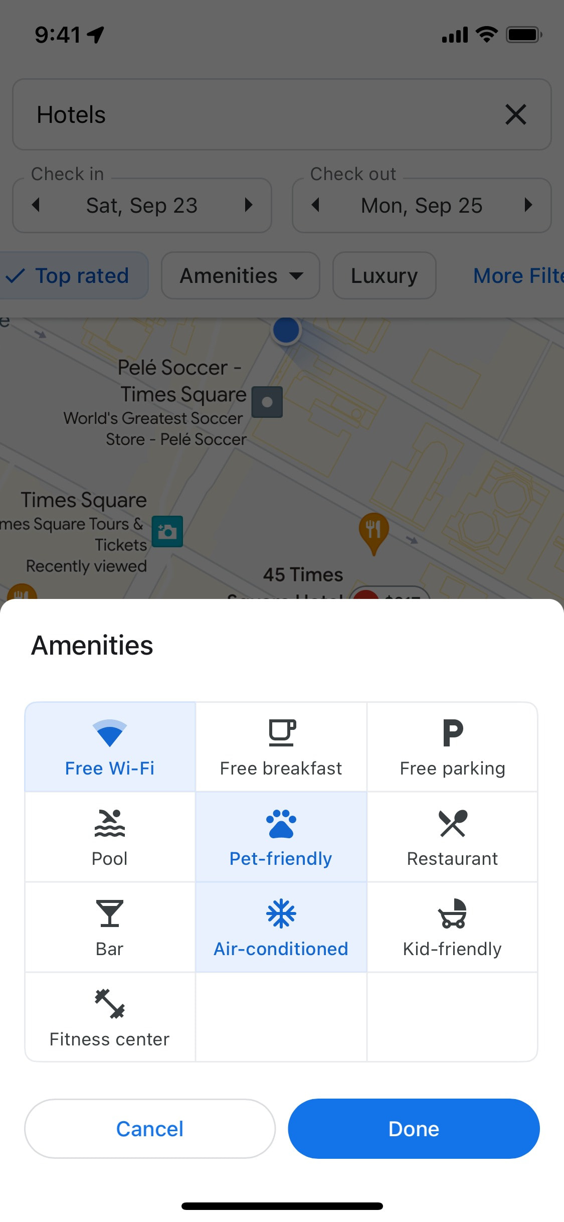 Google Maps iOS screen 527