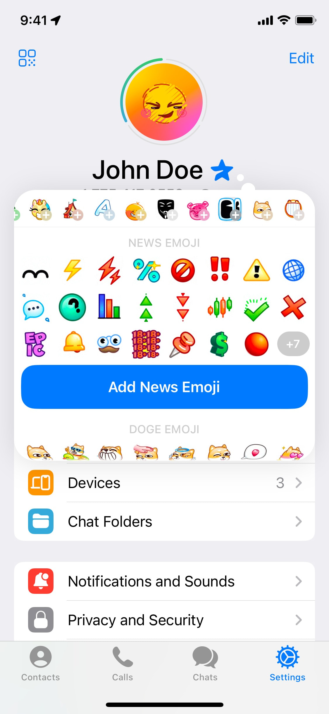Telegram iOS screen 710
