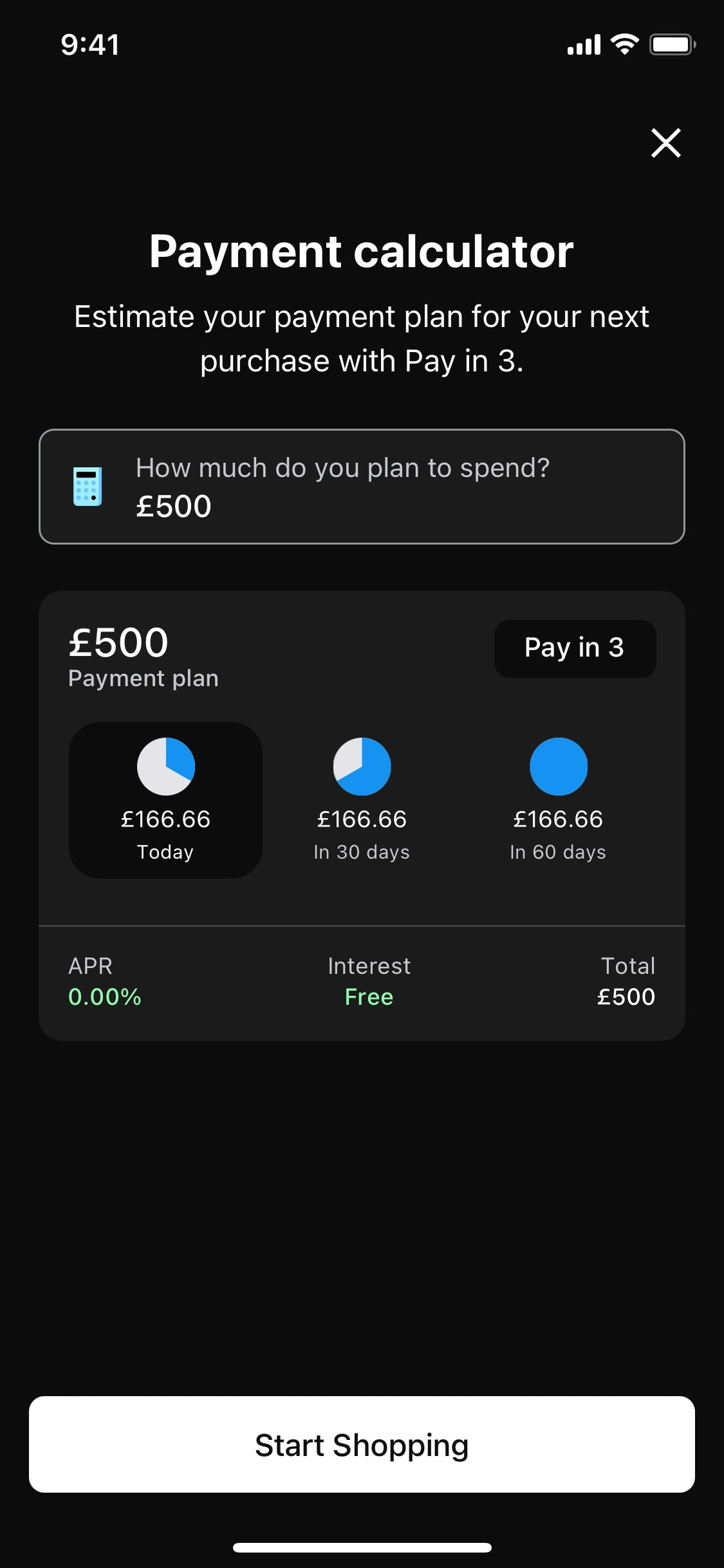 Klarna iOS screen 511