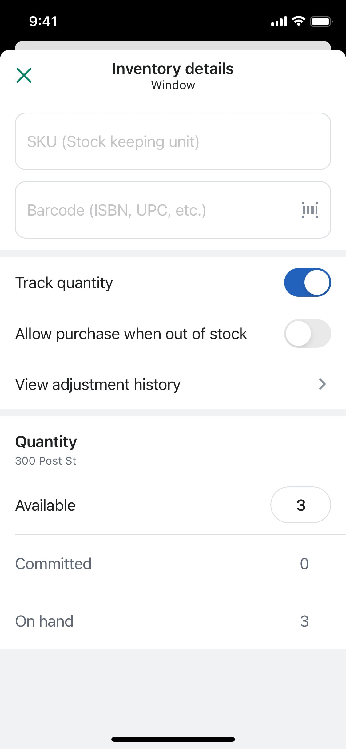 Shopify iOS screen 584