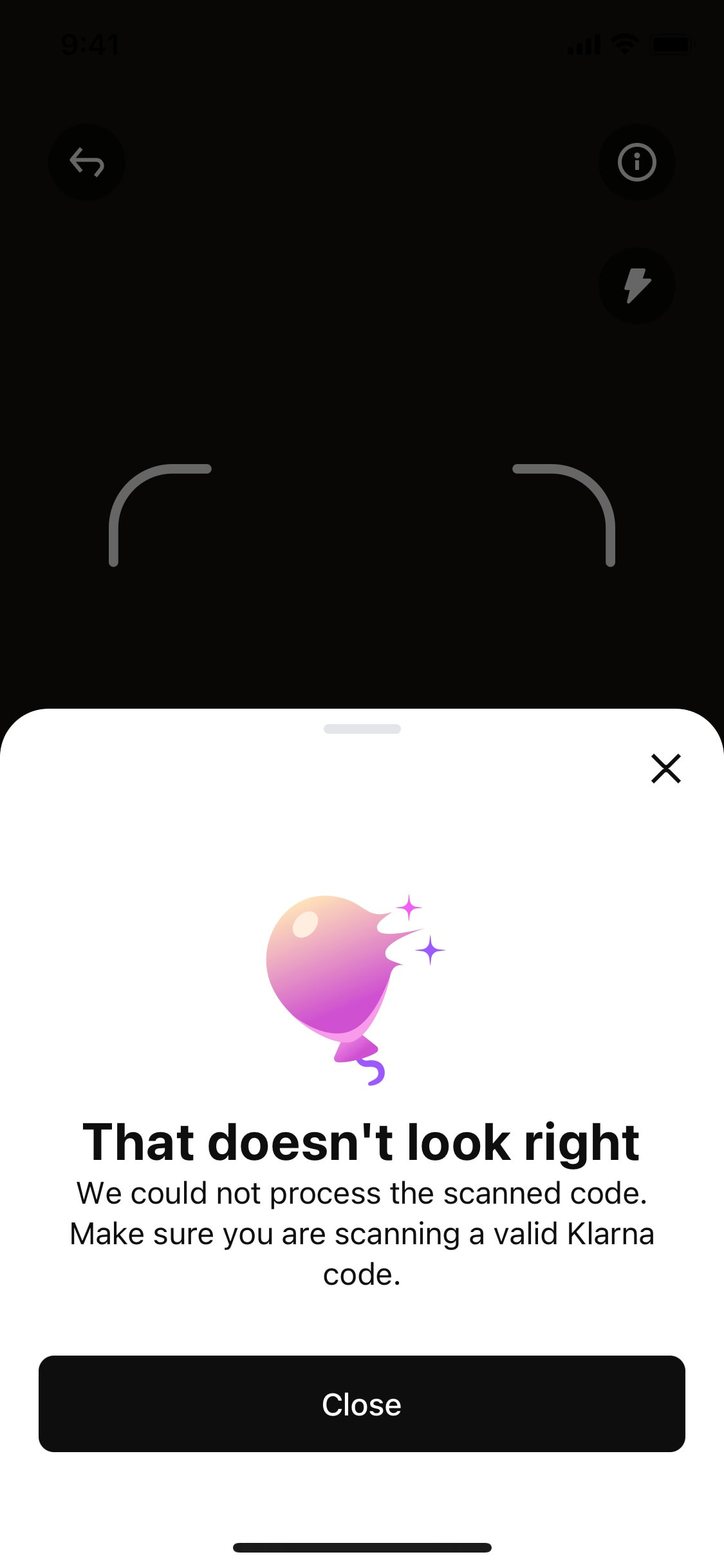 Klarna iOS screen 364