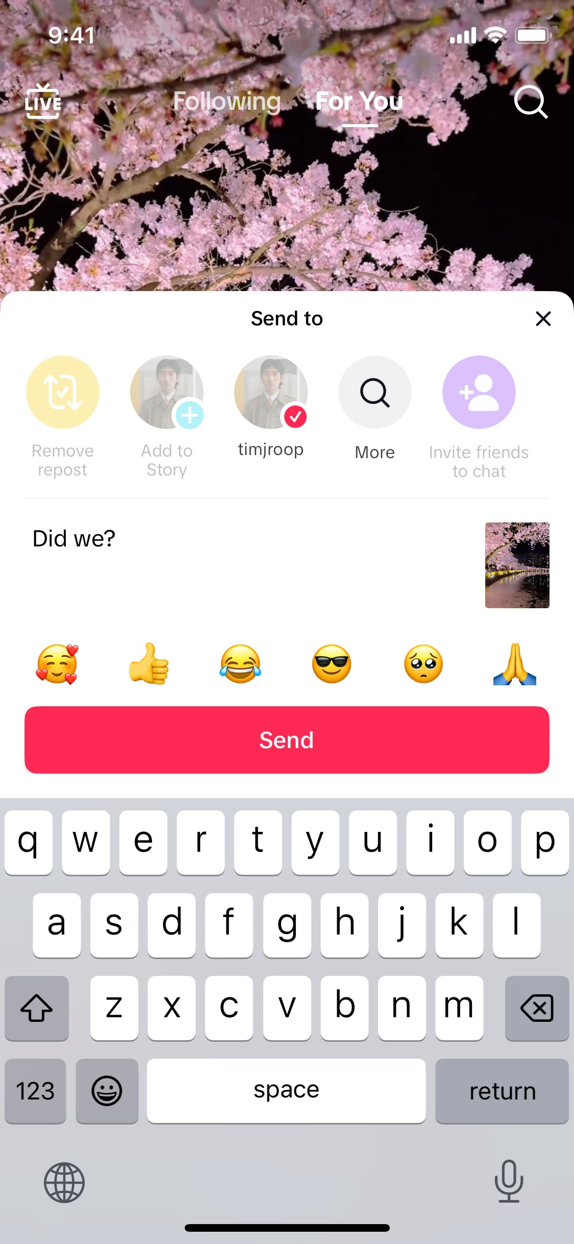 TikTok iOS screen 364