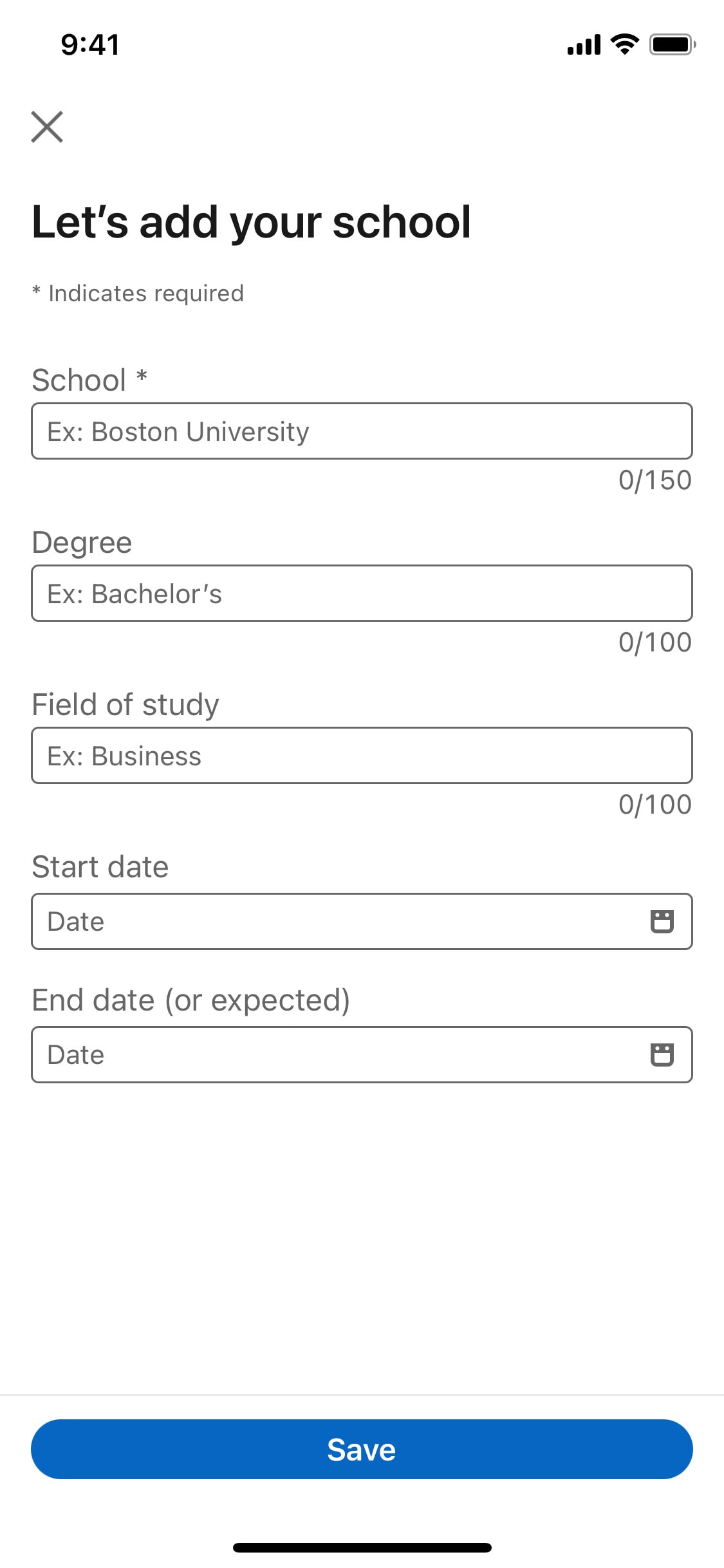 LinkedIn iOS screen 136