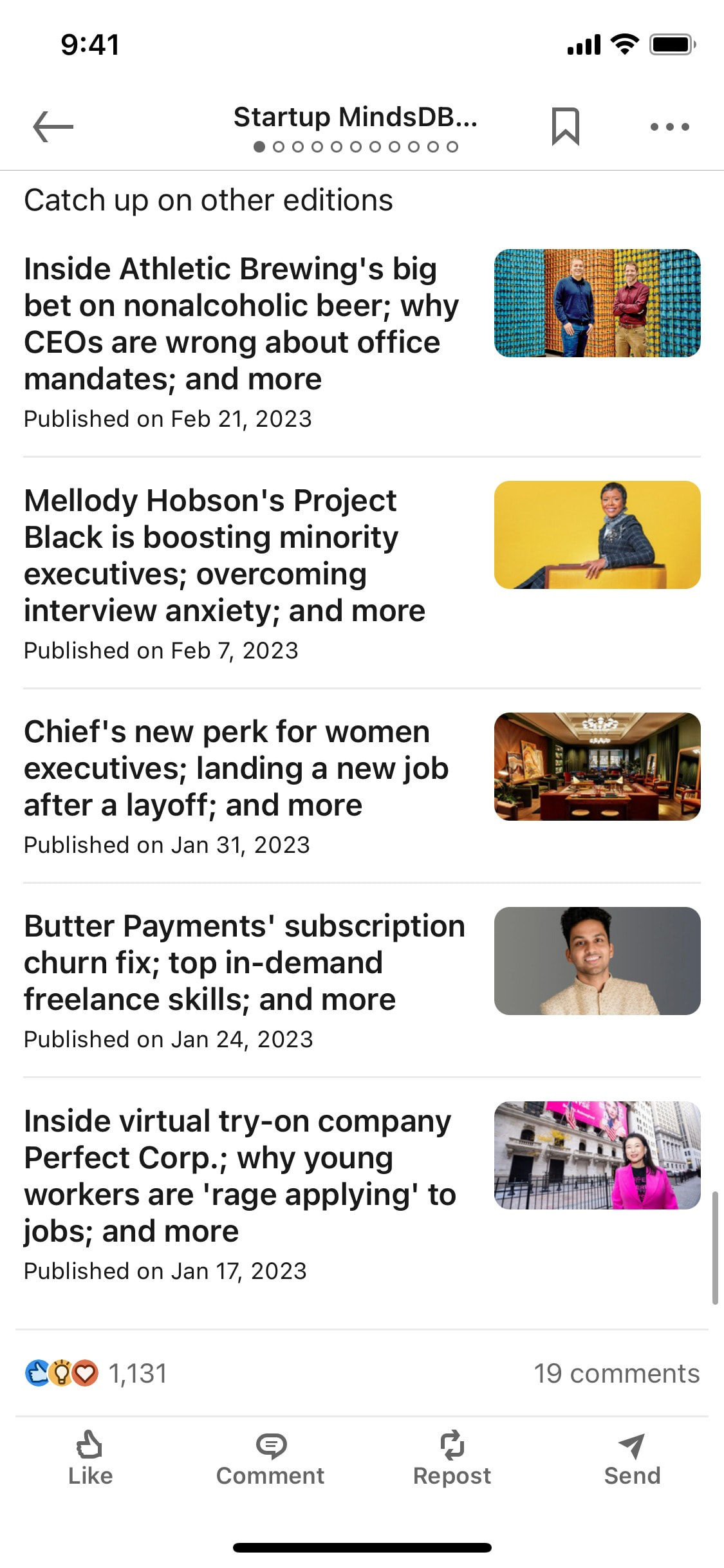 LinkedIn iOS screen 263