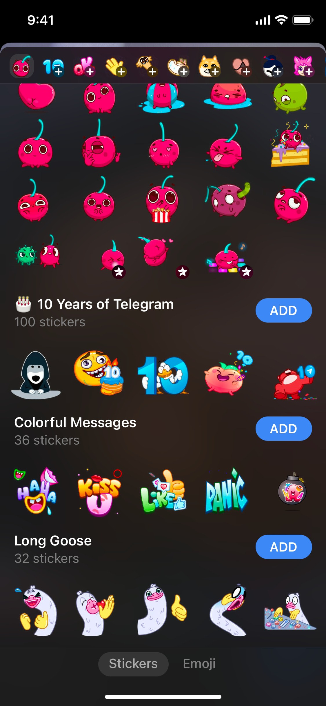 Telegram iOS screen 652
