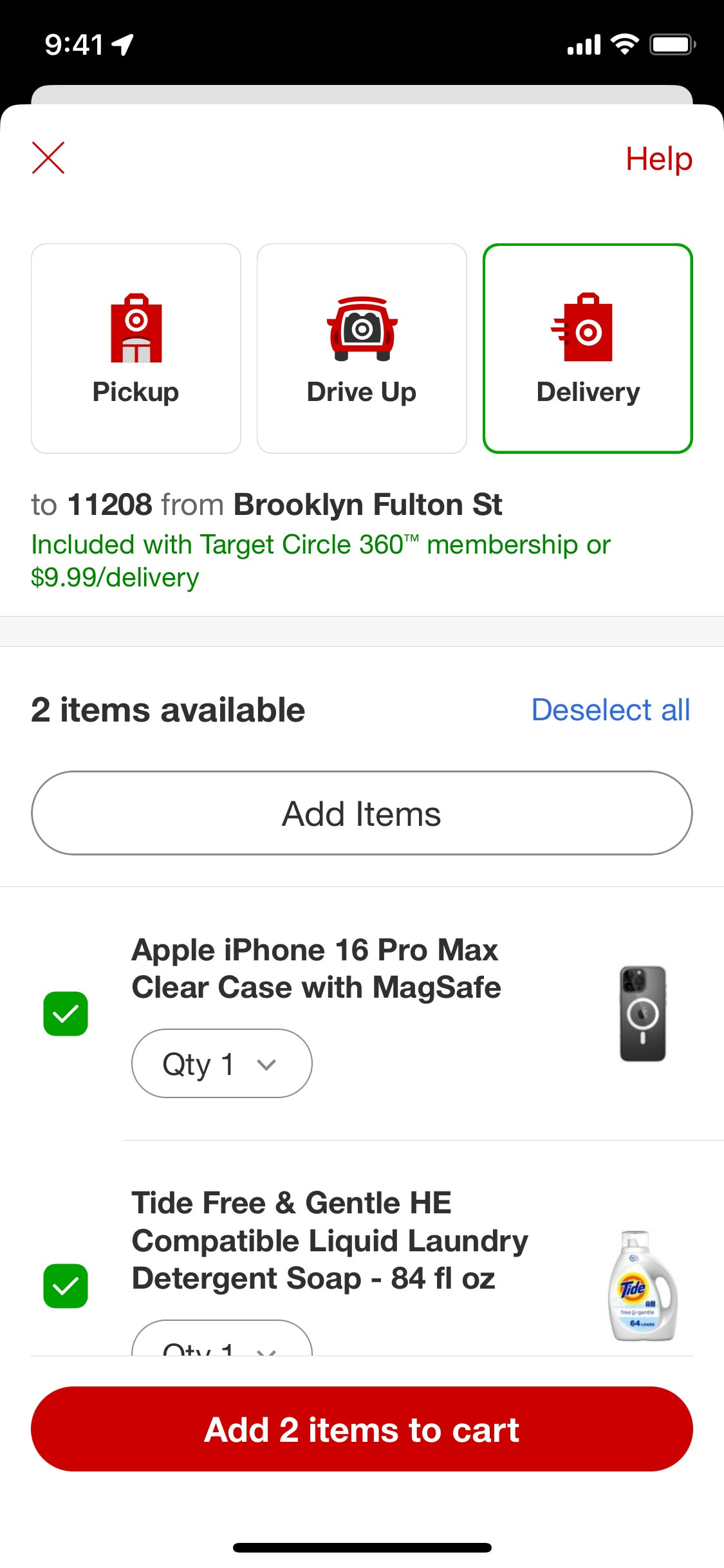 Target iOS screen 724