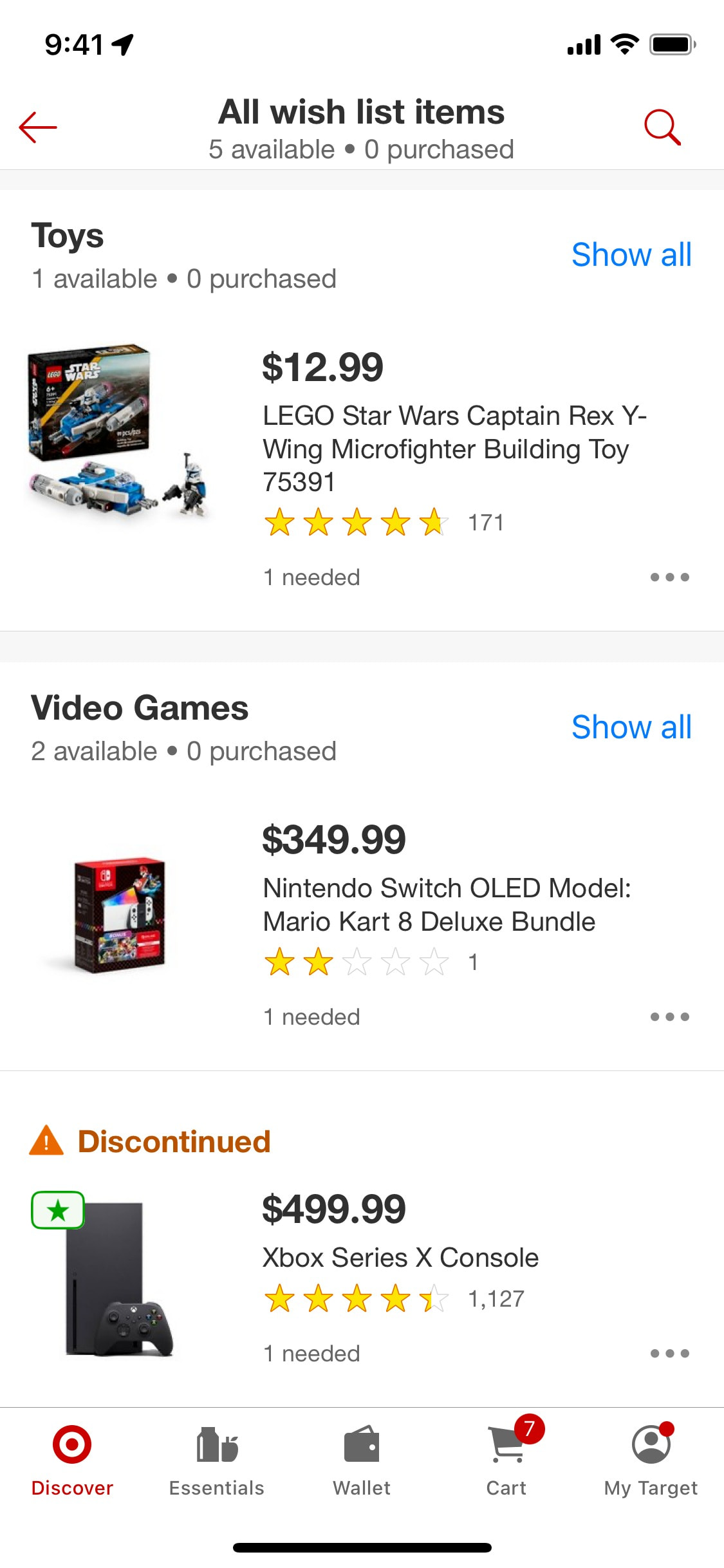 Target iOS screen 362
