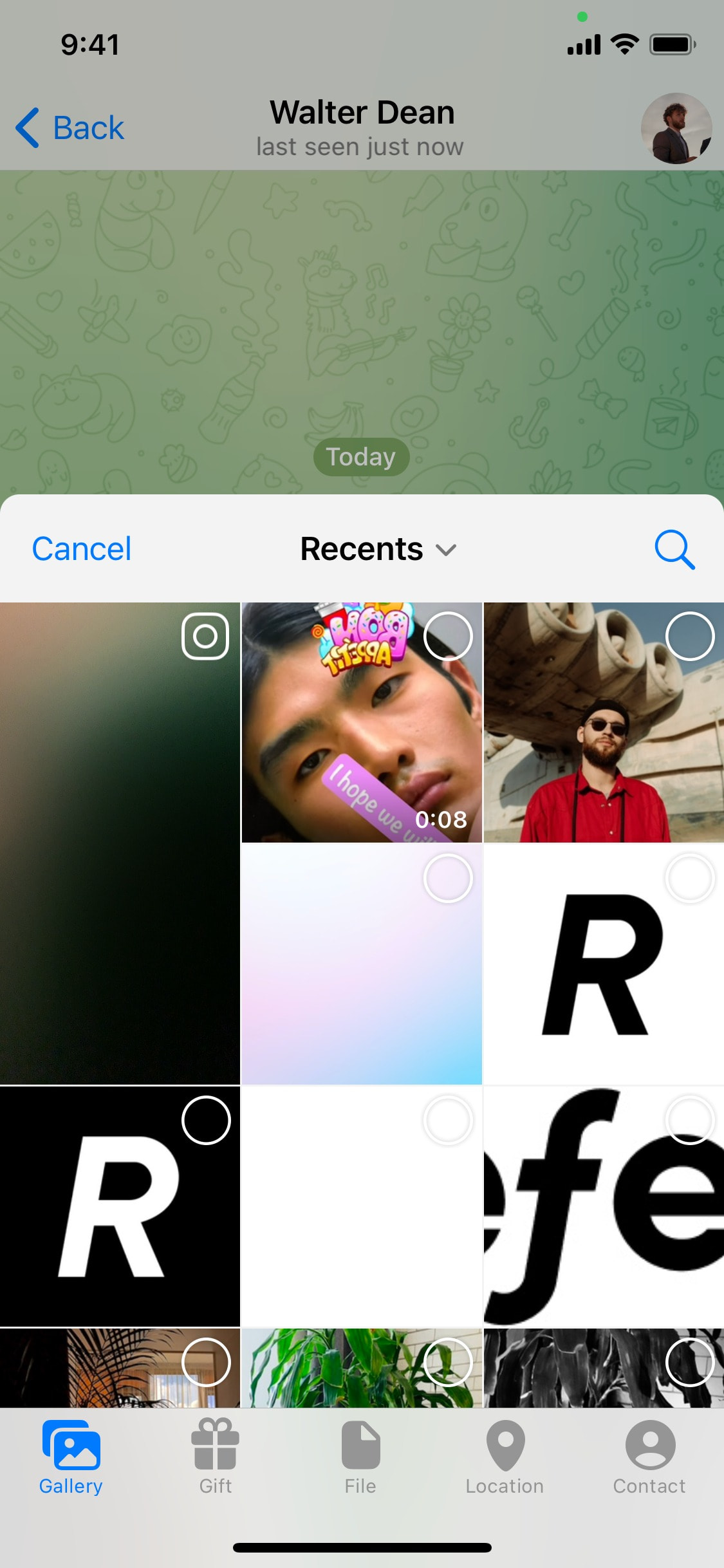 Telegram iOS screen 557