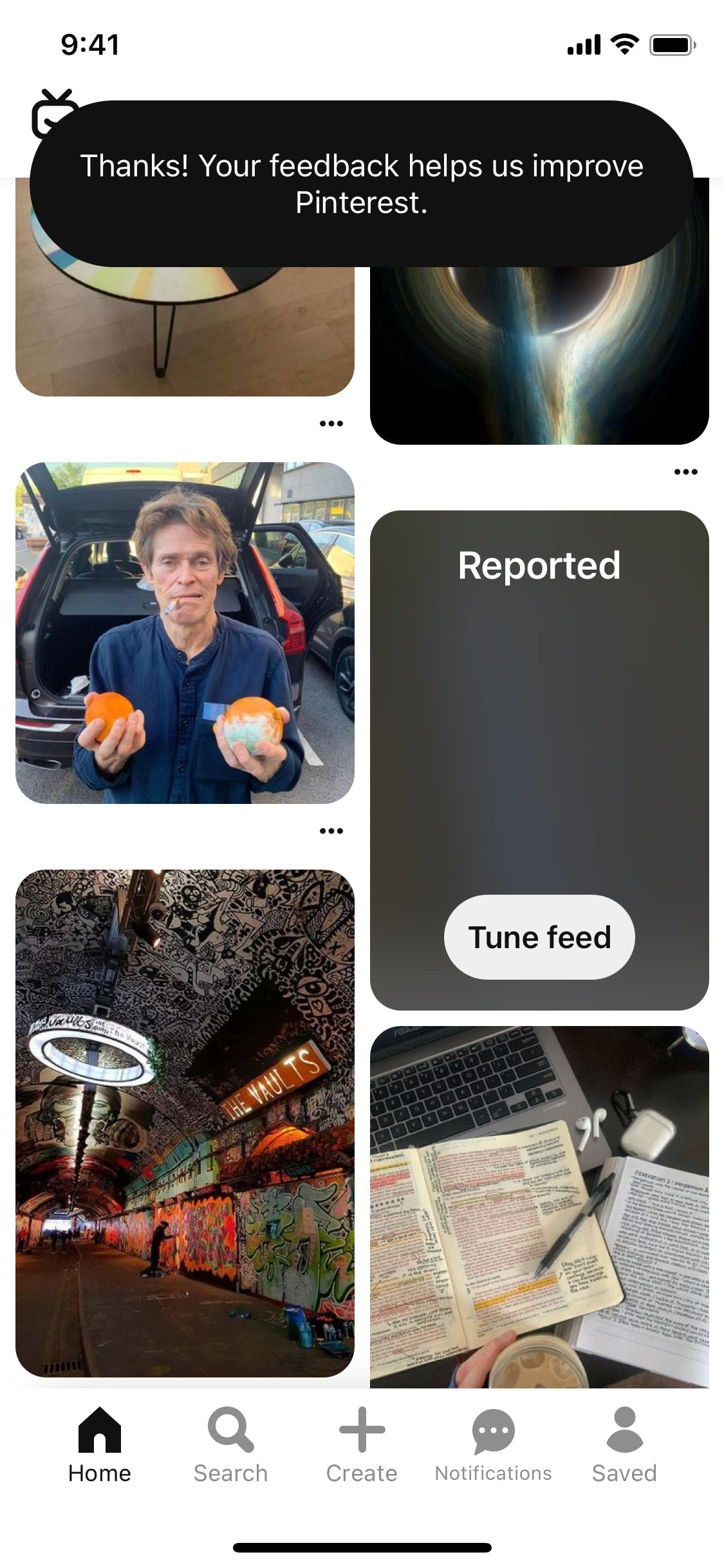 Pinterest iOS screen 444