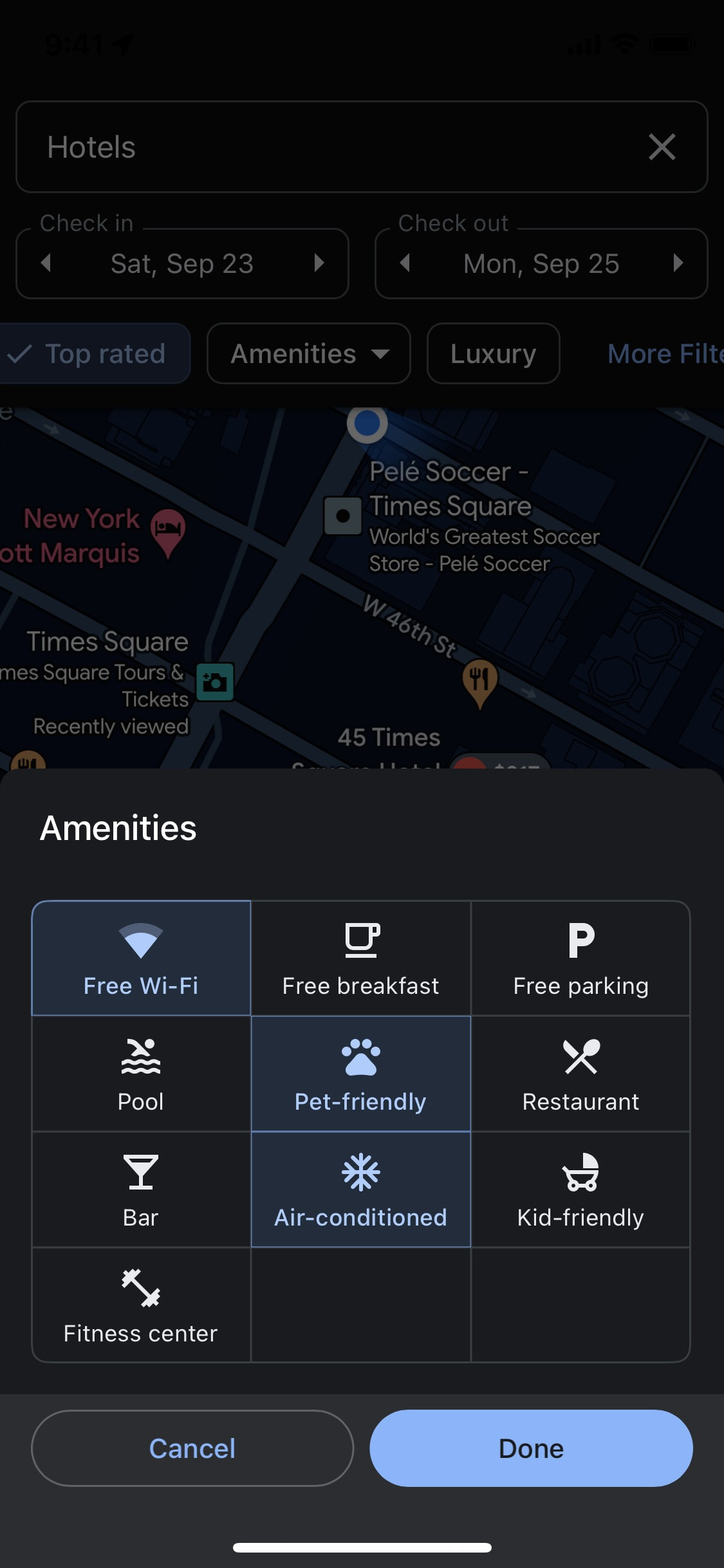 Google Maps iOS screen 593