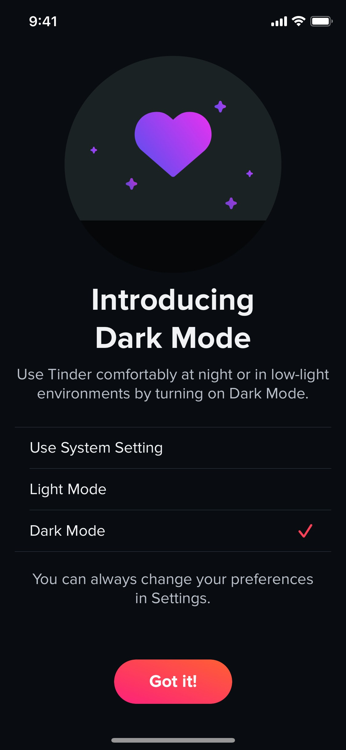 Tinder iOS screen 333