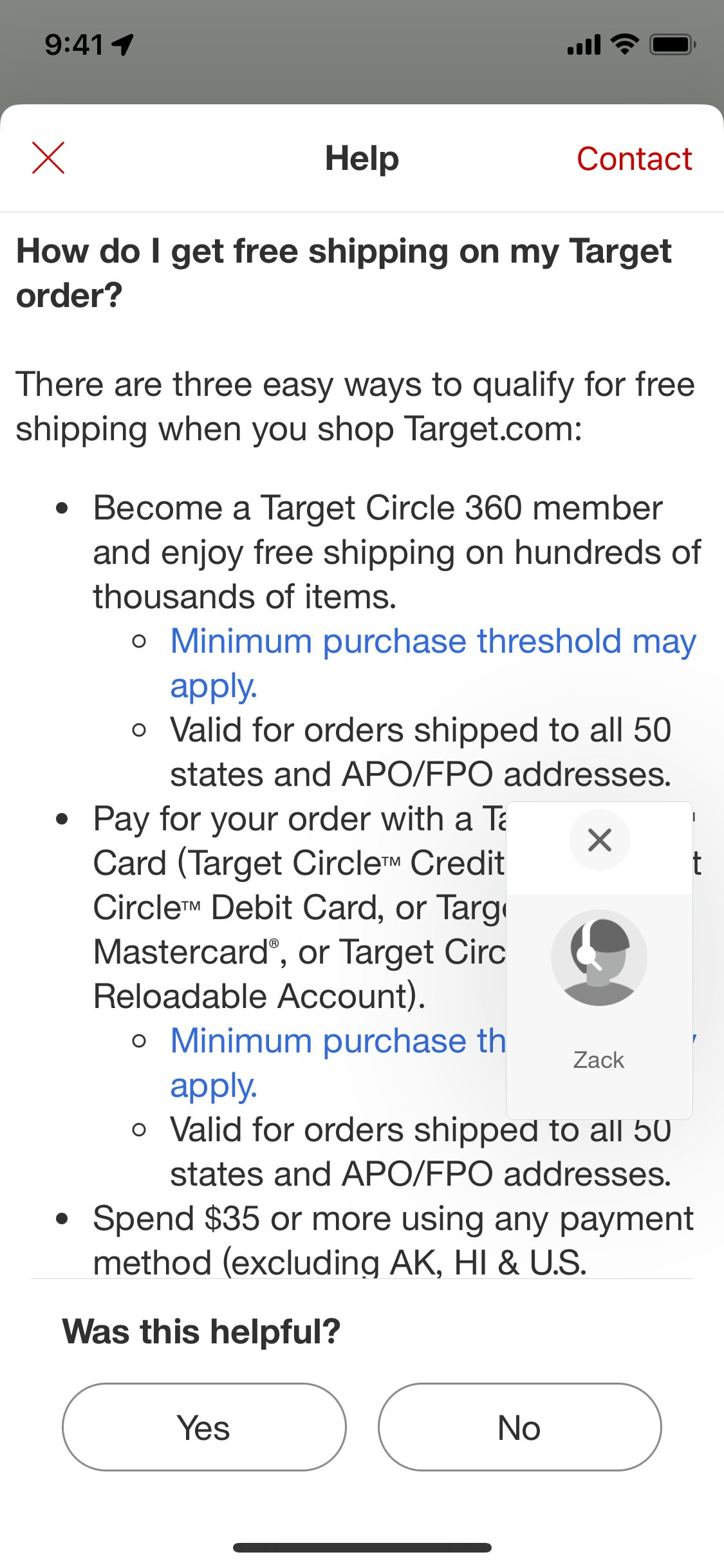 Target iOS screen 339