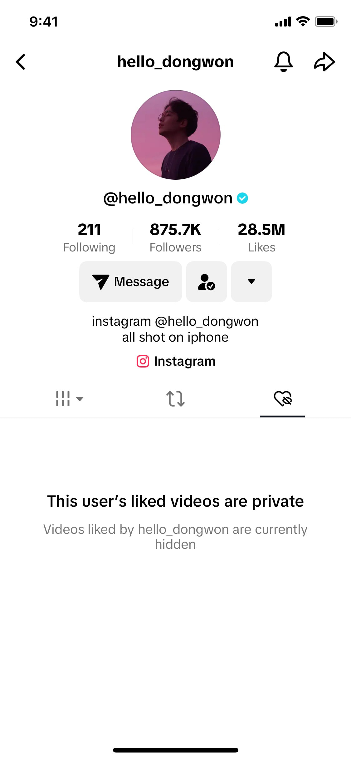 TikTok iOS screen 835