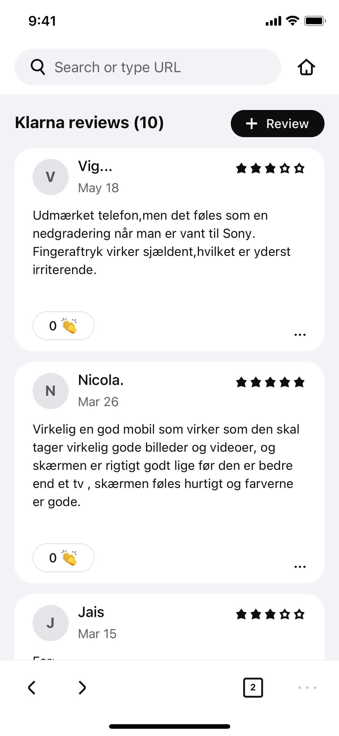 Klarna iOS screen 382