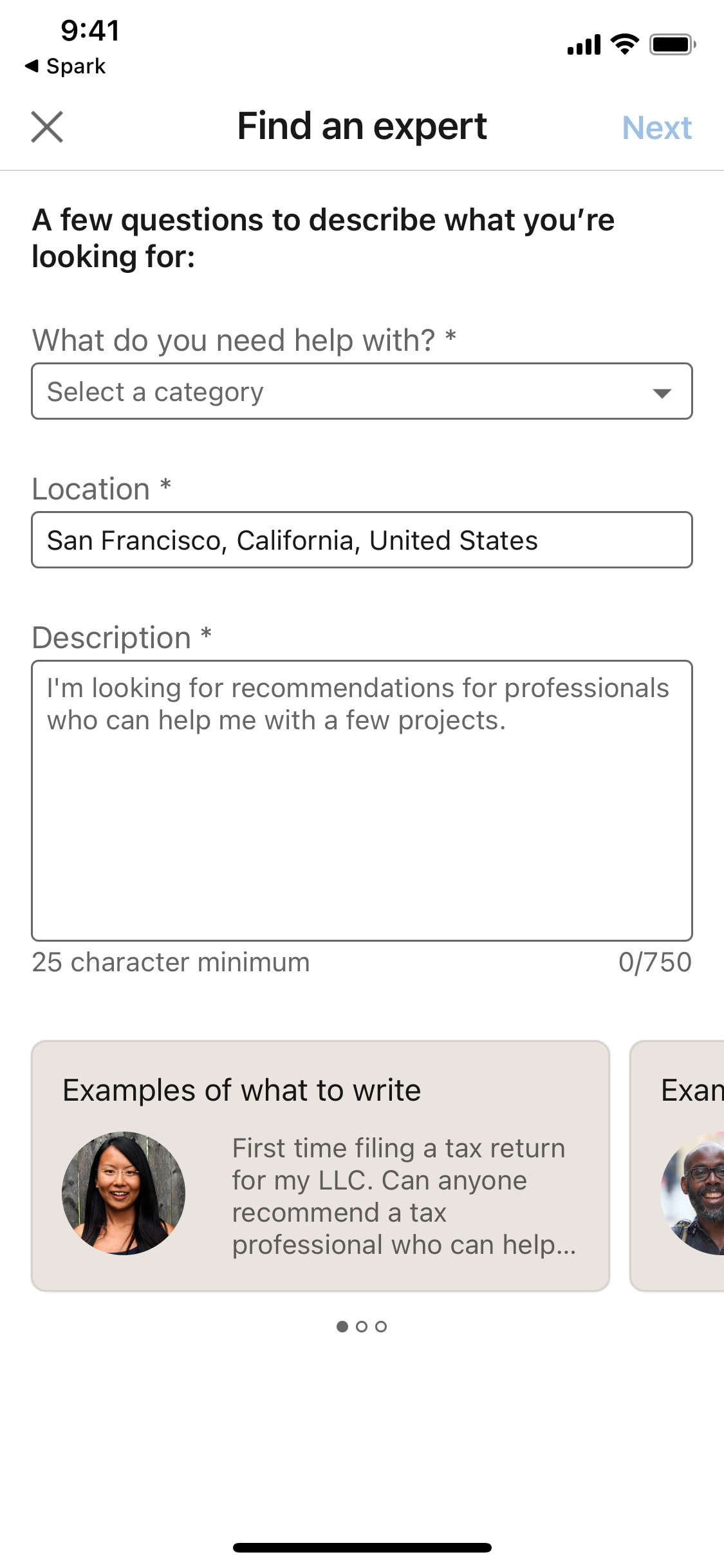 LinkedIn iOS screen 414