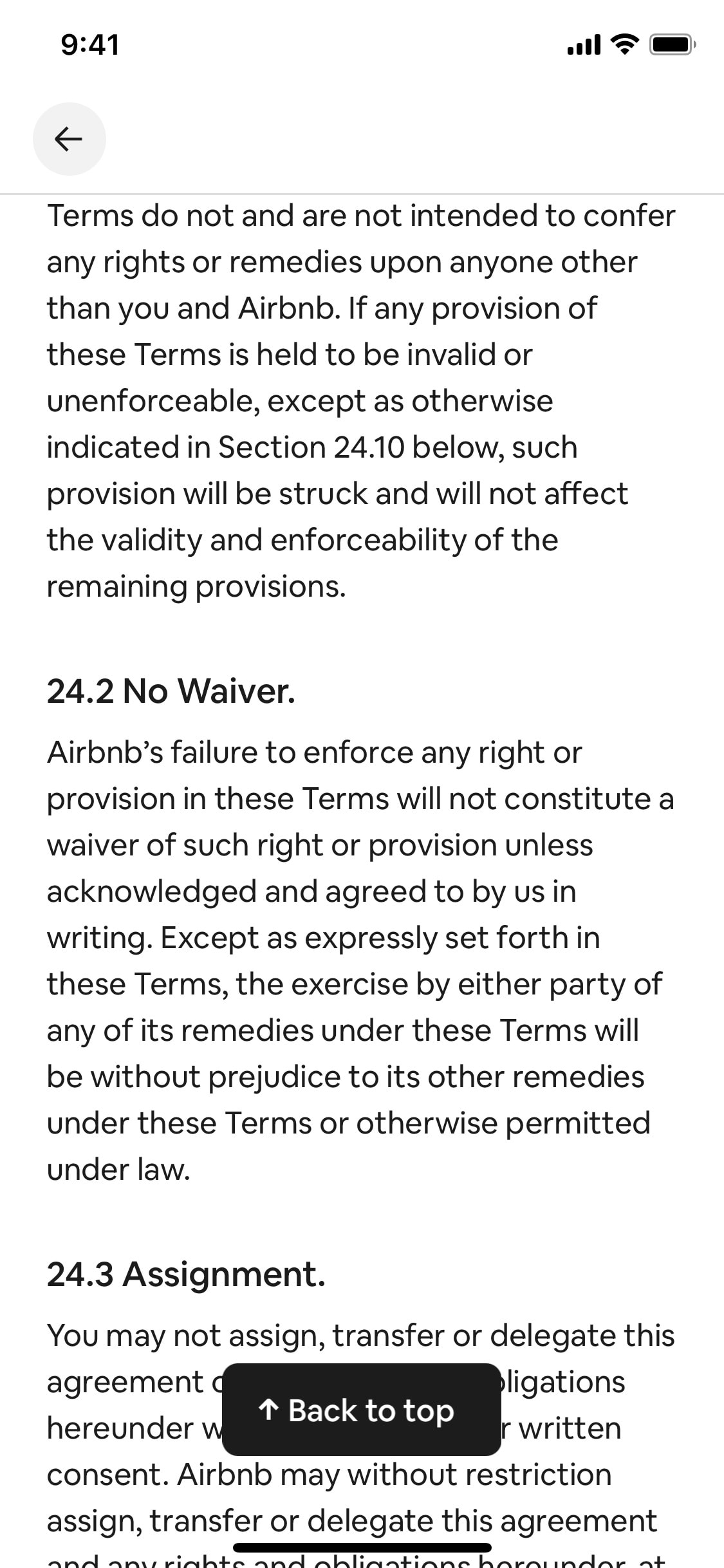 Airbnb iOS screen 319