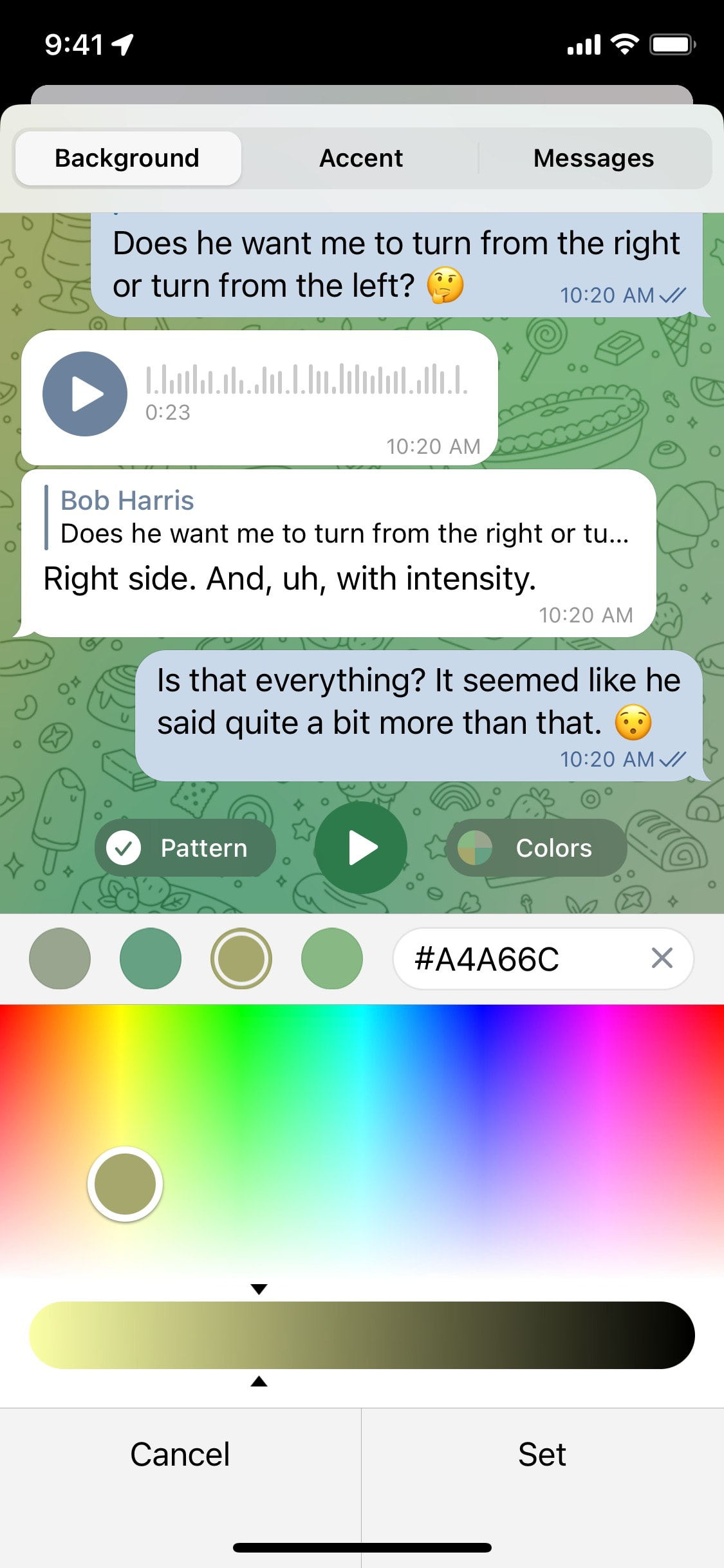 Telegram iOS screen 605