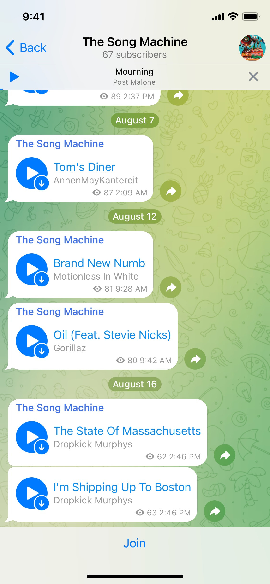 Telegram iOS screen 856