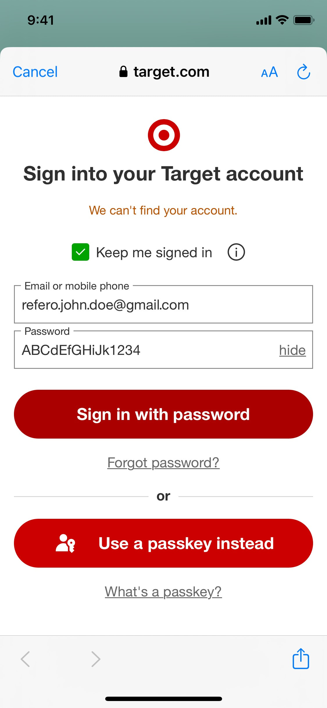Target iOS screen 175