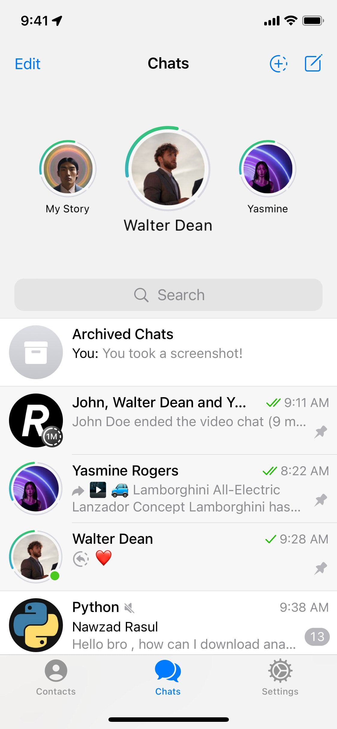 Telegram iOS screen 899