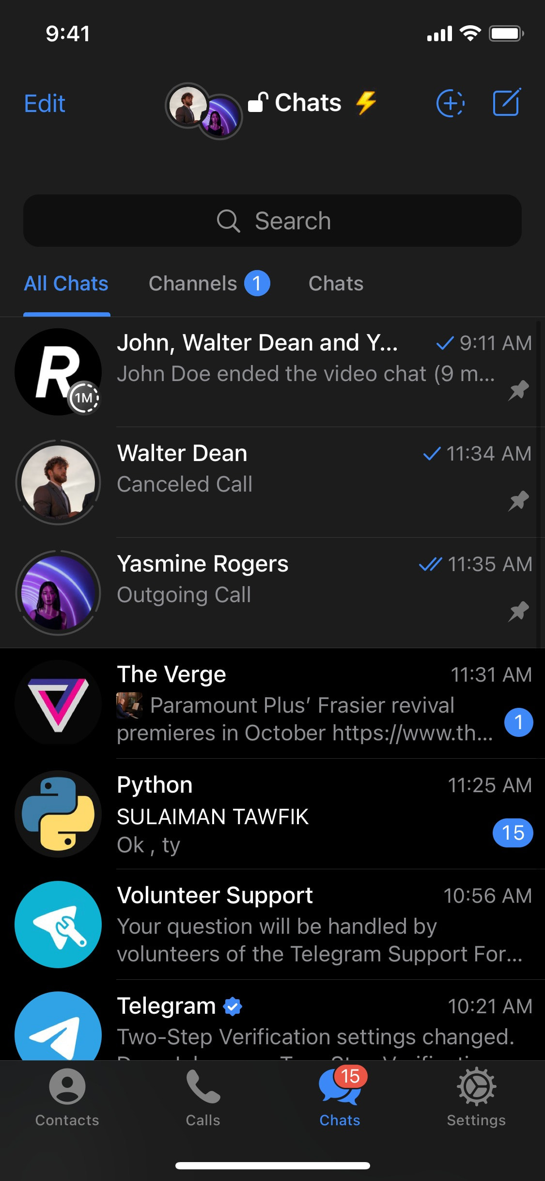 Telegram iOS screen 871