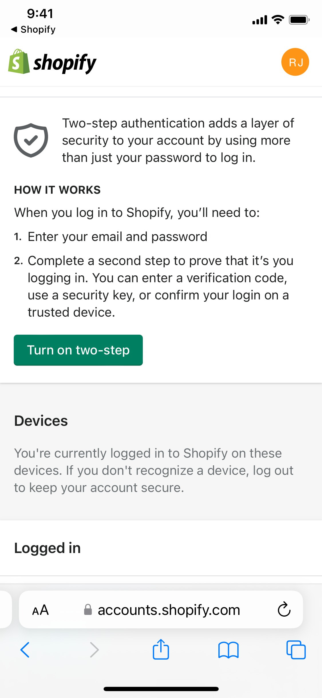 Shopify iOS screen 392