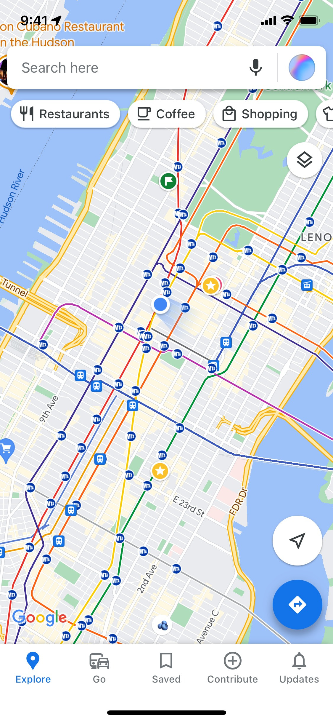 Google Maps iOS screen 570