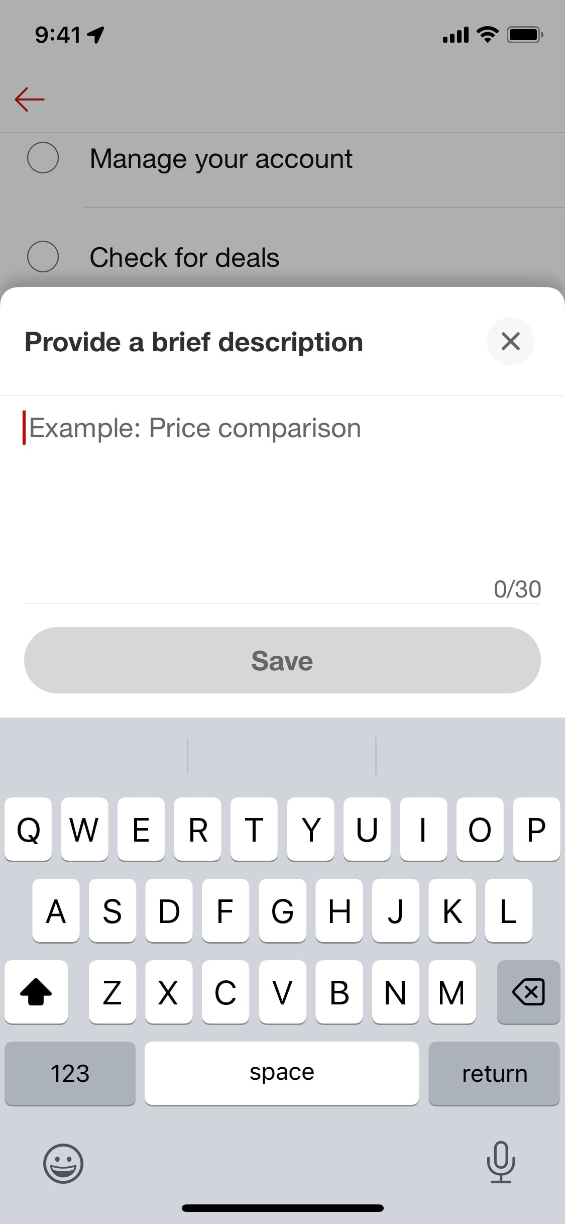 Target iOS screen 70