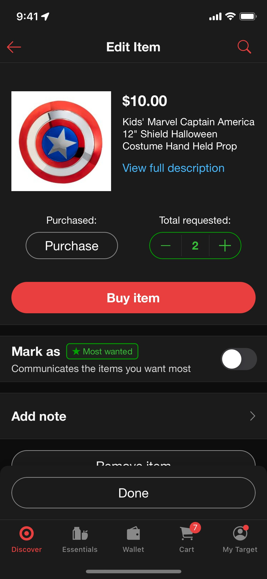 Target iOS screen 169